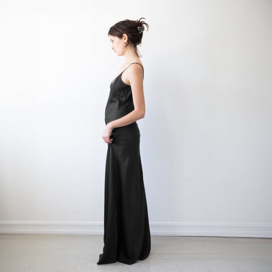 Slip Dress Ankle Length in Black by Organic by John Patrick