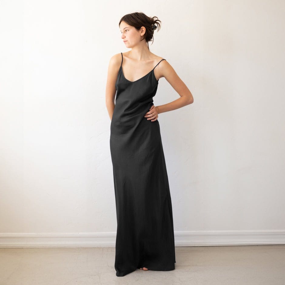 Organic John Patrick Dresses + Jumpsuits Slip Dress Ankle Length in Black by Organic by John Patrick