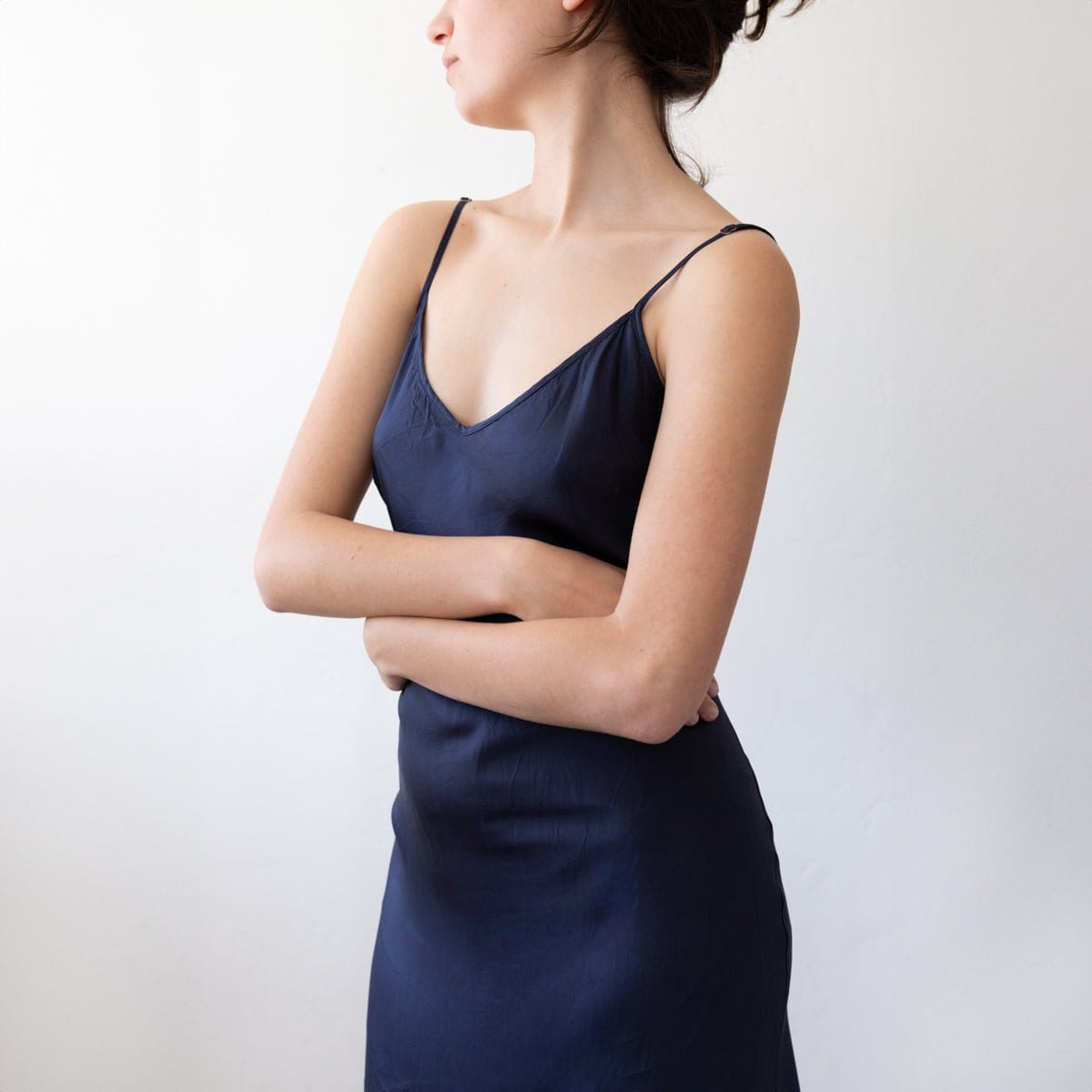 Organic John Patrick Dresses + Jumpsuits Slip Dress Ankle Length in Navy by Organic by John Patrick