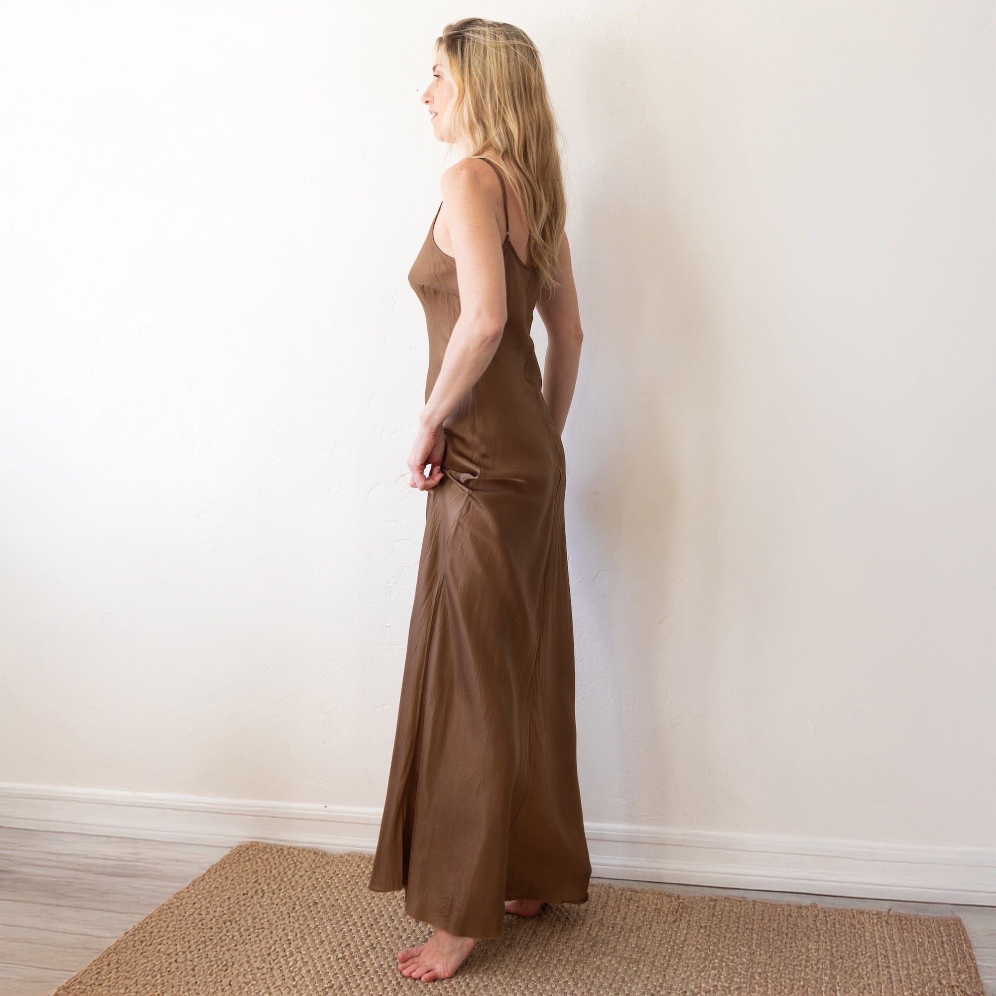 Slip Dress Ankle Length by Organic John Patrick Umber / Extra Small Slip Dress Ankle Length by Organic John Patrick Umber / Extra Small