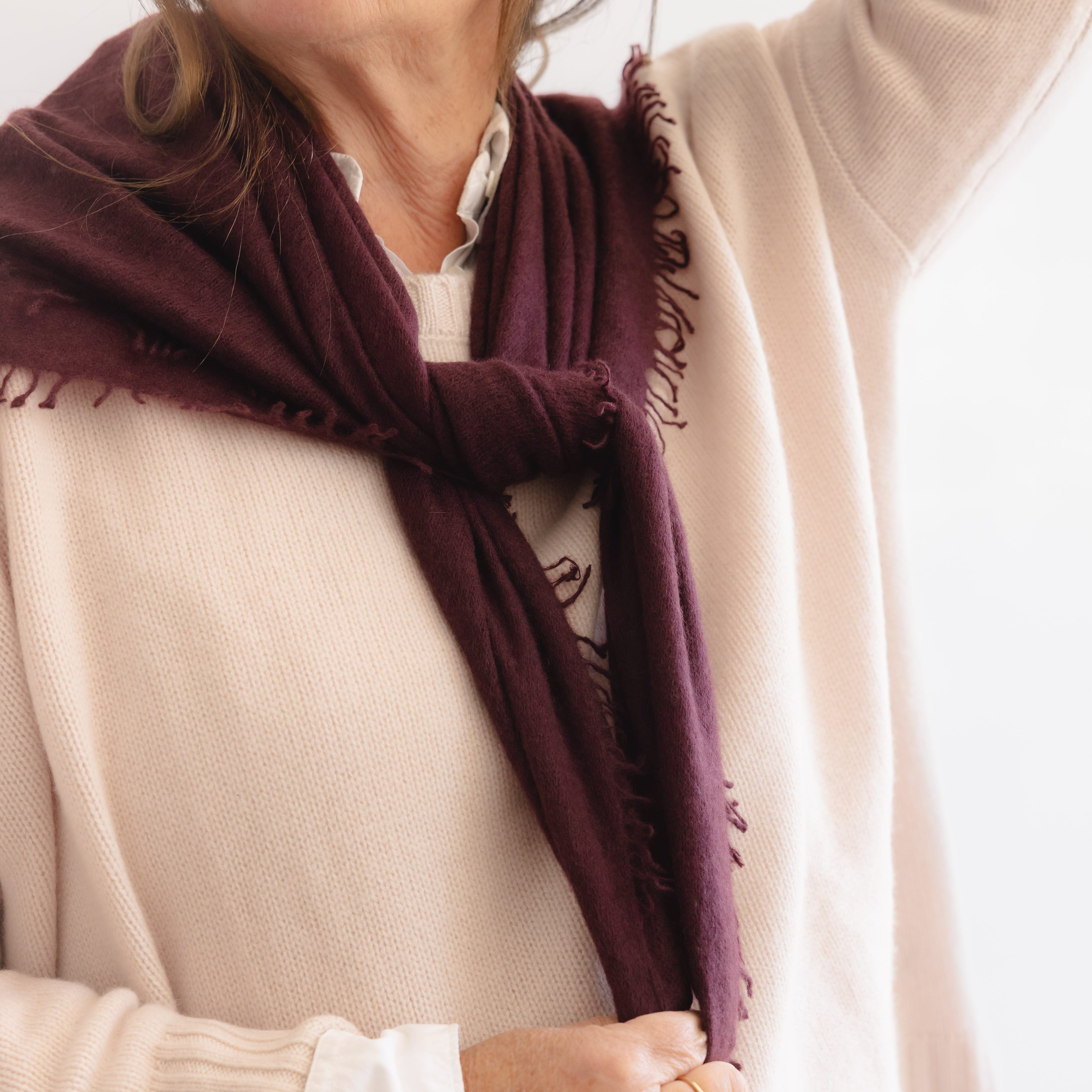 Organic John Patrick Scarves Cashmere Felted Triangle Scarf by Organic John Patrick