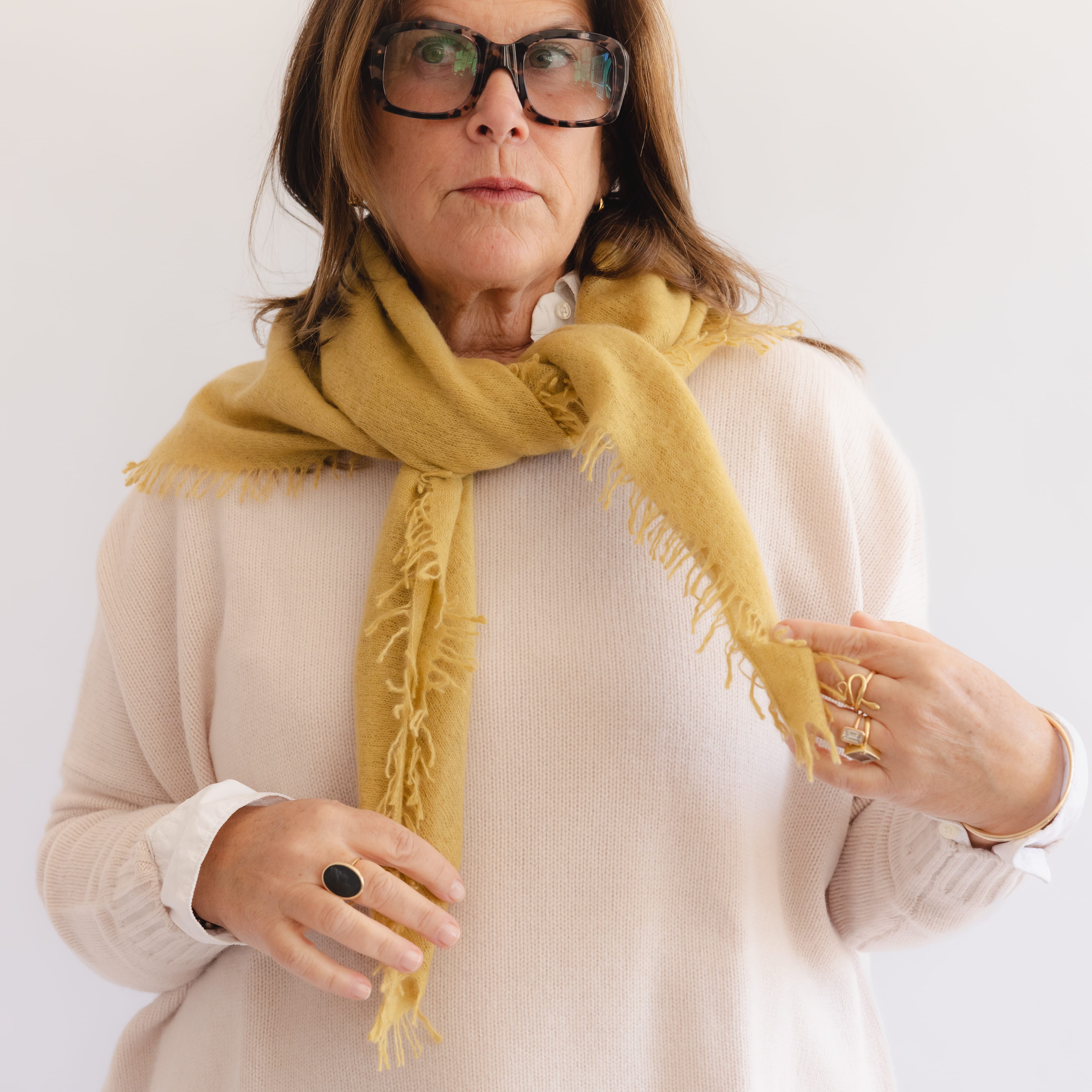 Organic John Patrick Scarves Cashmere Felted Triangle Scarf by Organic John Patrick