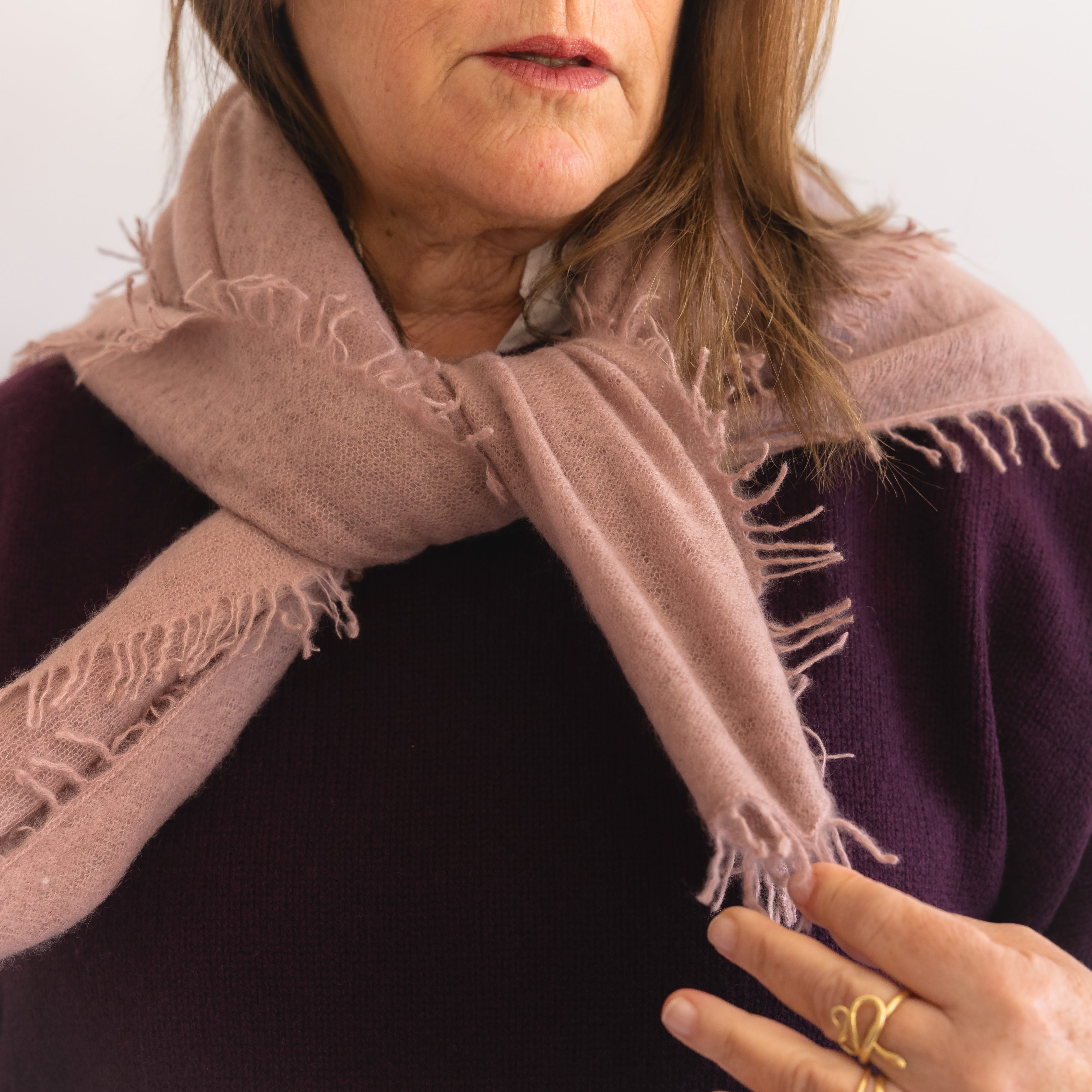 Organic John Patrick Scarves Cashmere Felted Triangle Scarf by Organic John Patrick