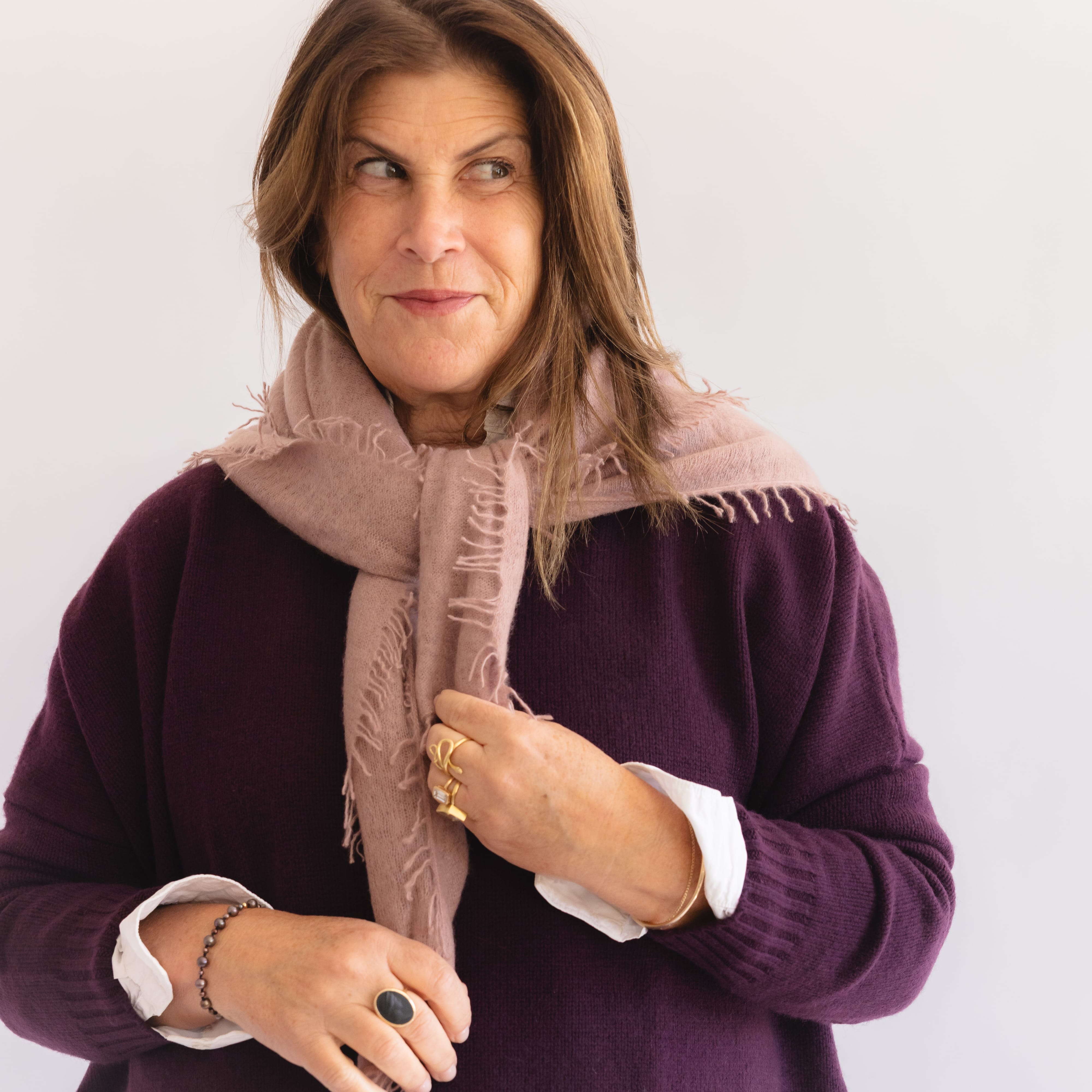 Organic John Patrick Scarves Cashmere Felted Triangle Scarf by Organic John Patrick