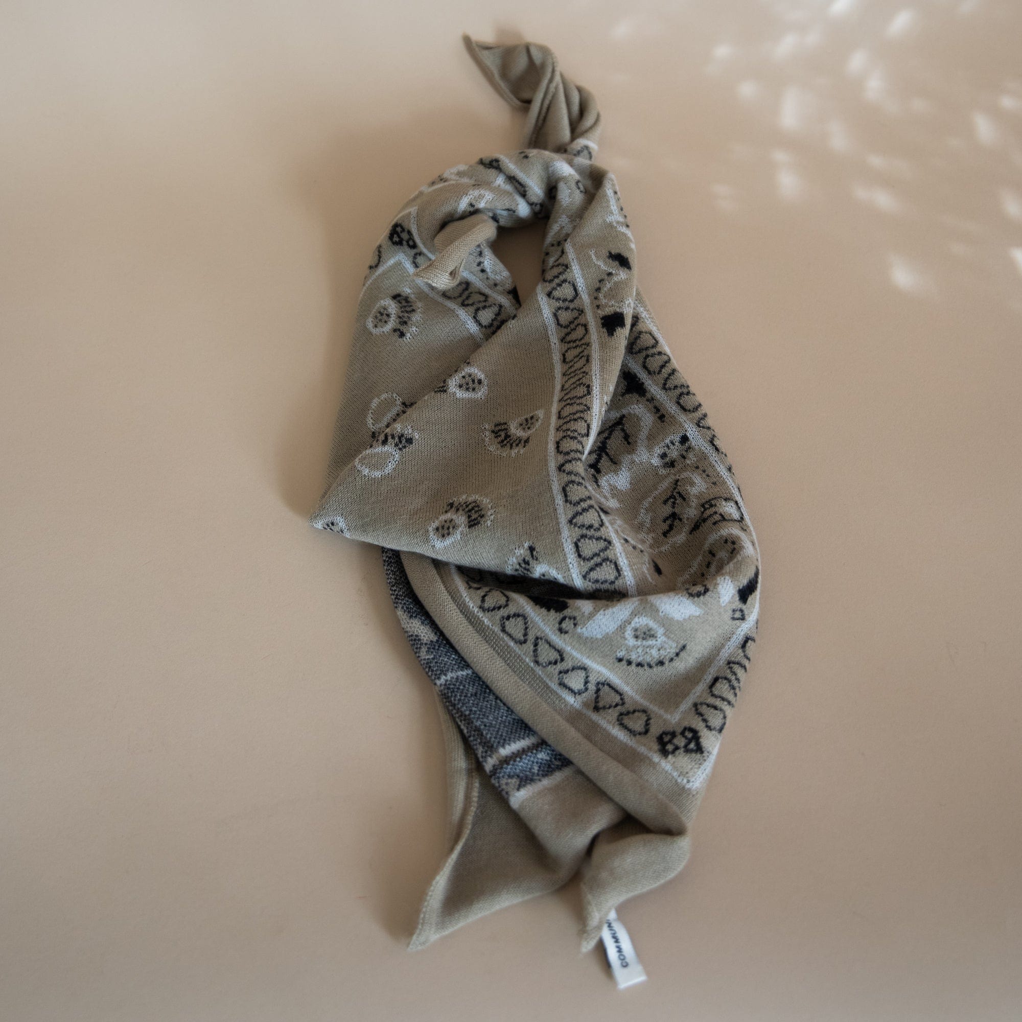 Organic John Patrick Scarves Khaki Cashmere Bandana by Organic by John Patrick