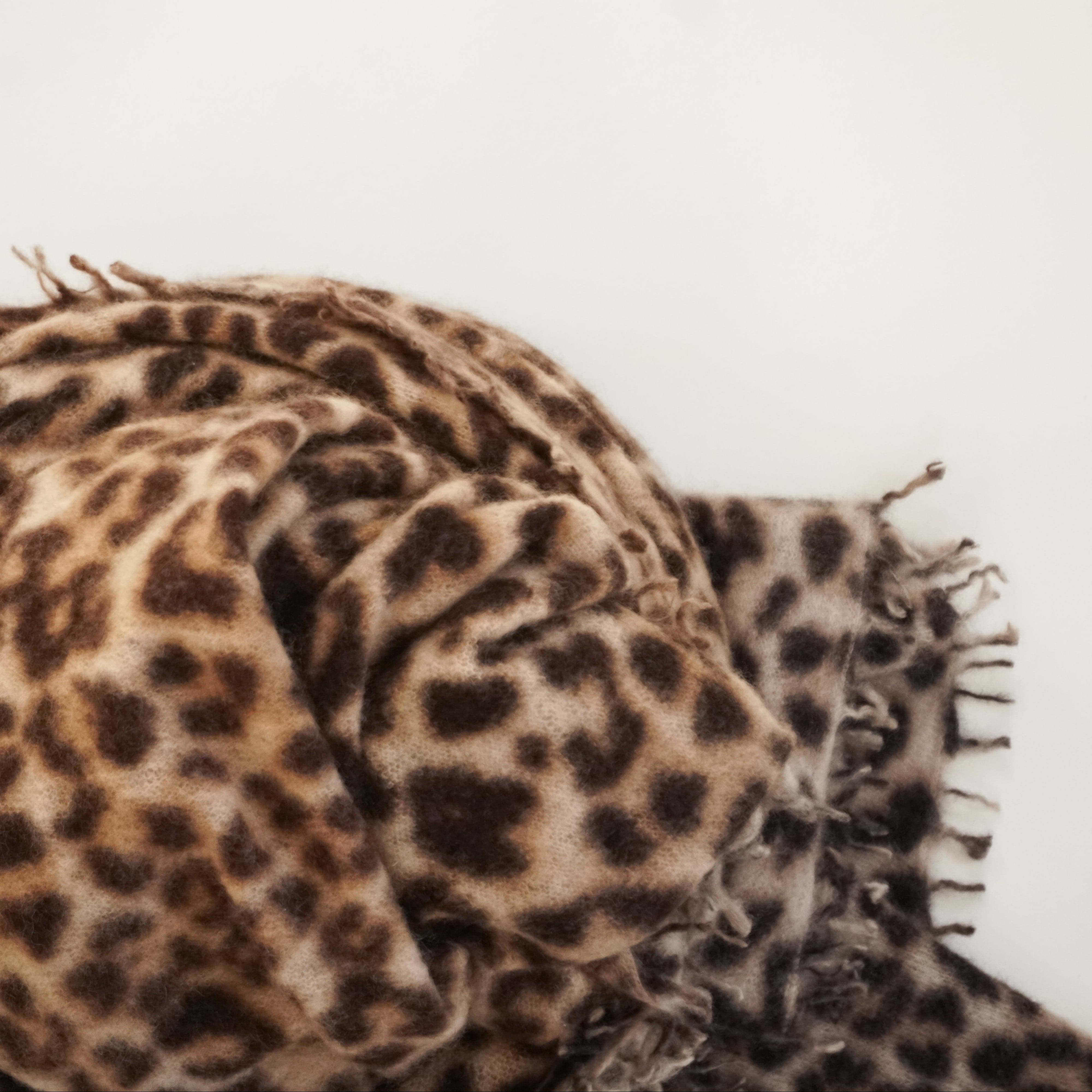 Organic John Patrick Scarves Leopard Cashmere Felted Scarf by Organic by John Patrick