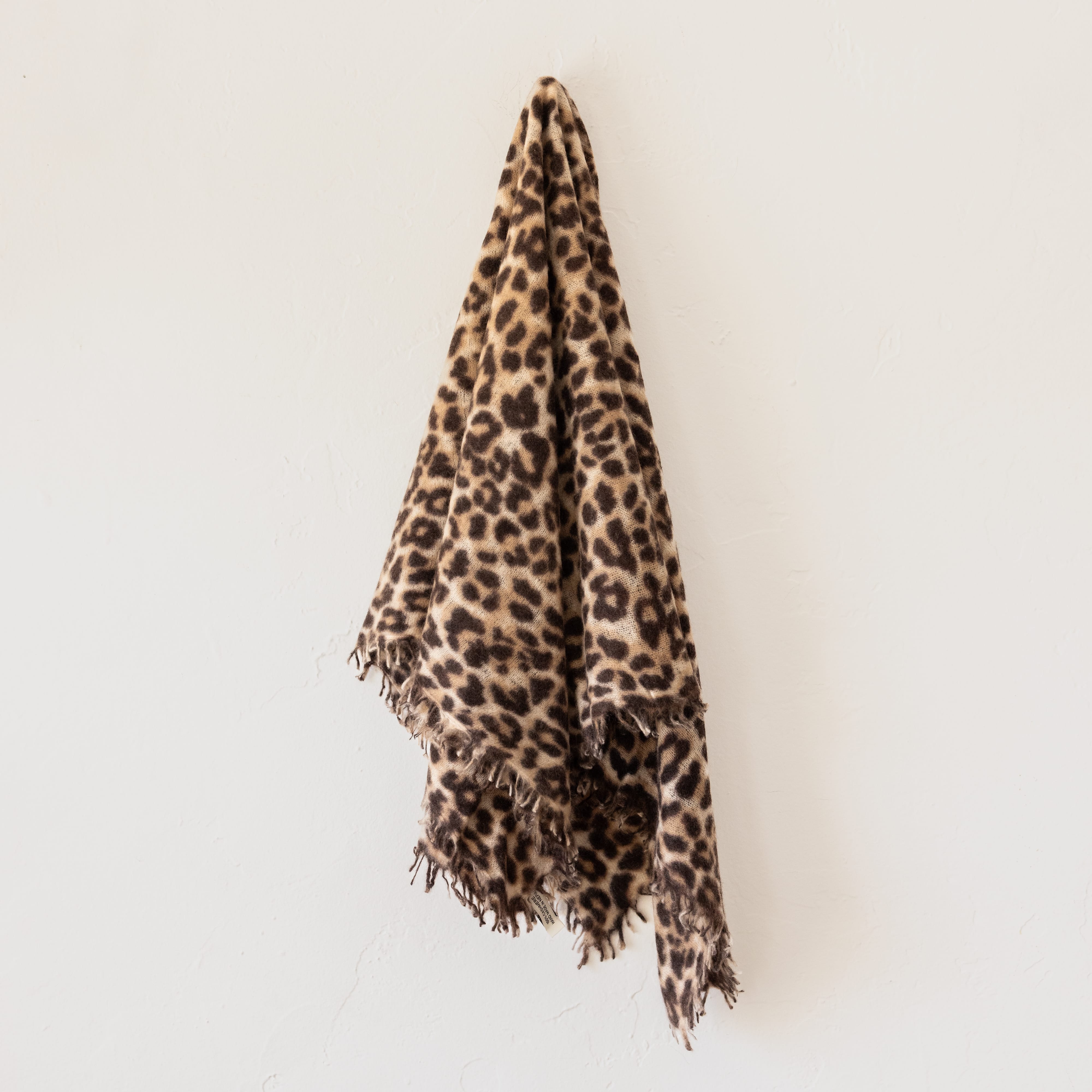 Organic John Patrick Scarves Leopard Cashmere Felted Triangle Scarf by Organic John Patrick
