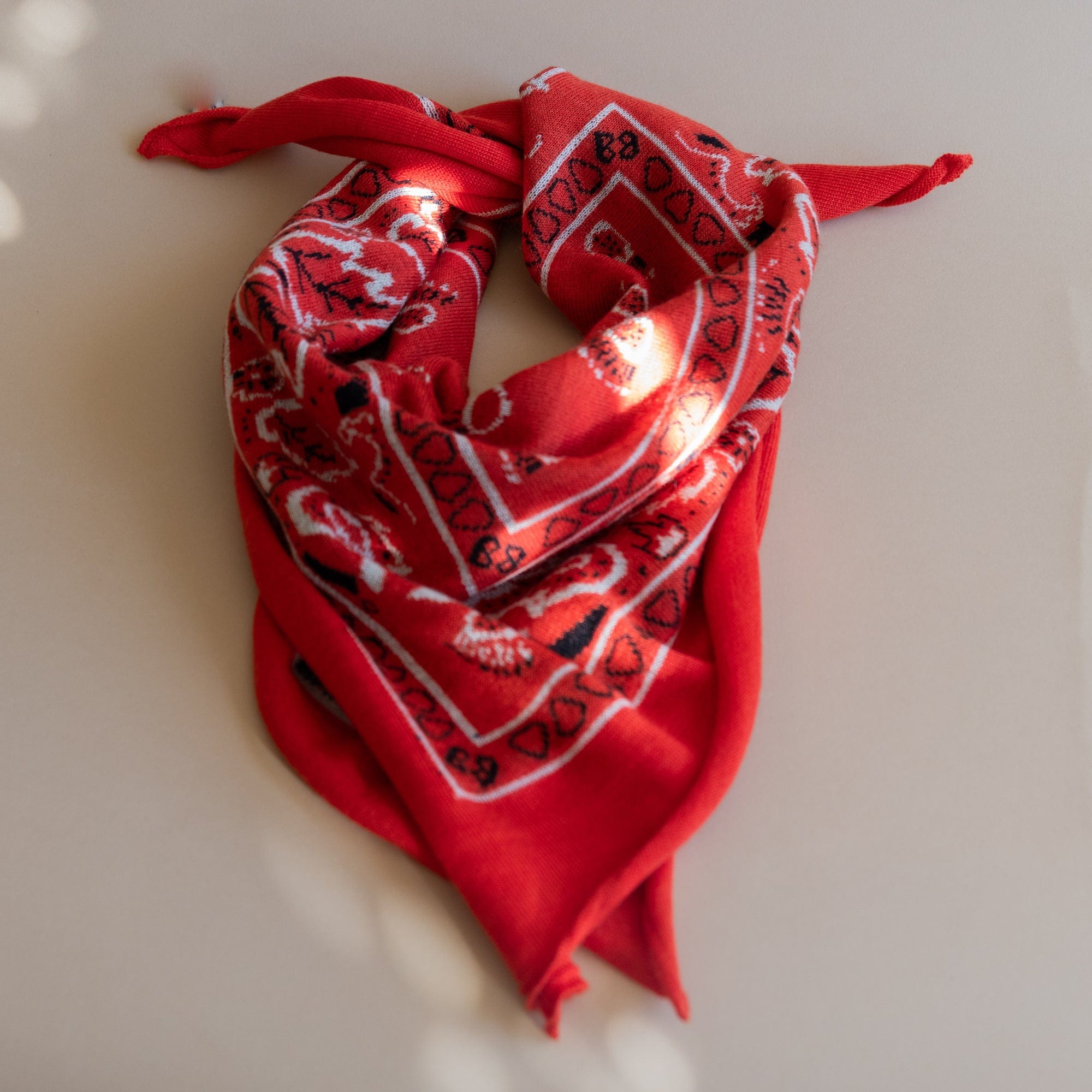 Organic John Patrick Scarves Red Cashmere Bandana by Organic by John Patrick