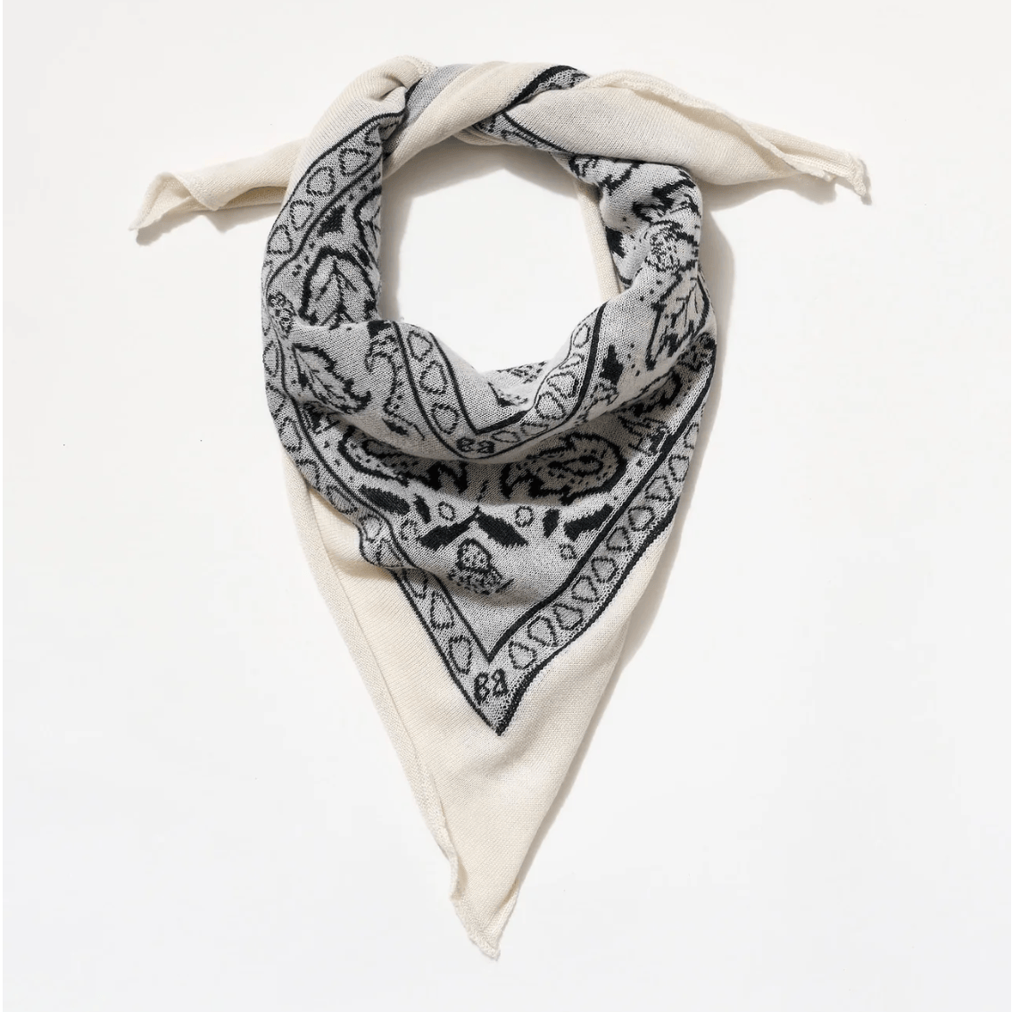 Organic John Patrick Scarves White Cashmere Bandana by Organic John Patrick
