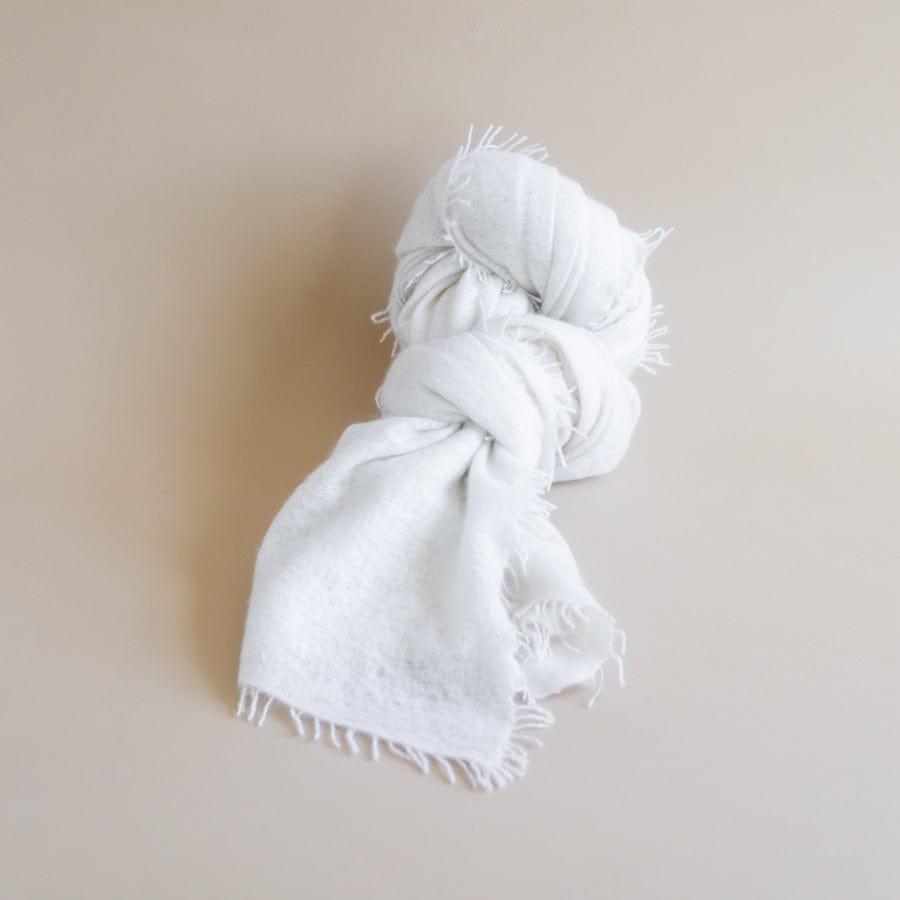 Organic John Patrick Scarves White Snow Cashmere Felted Scarf by Organic by John Patrick