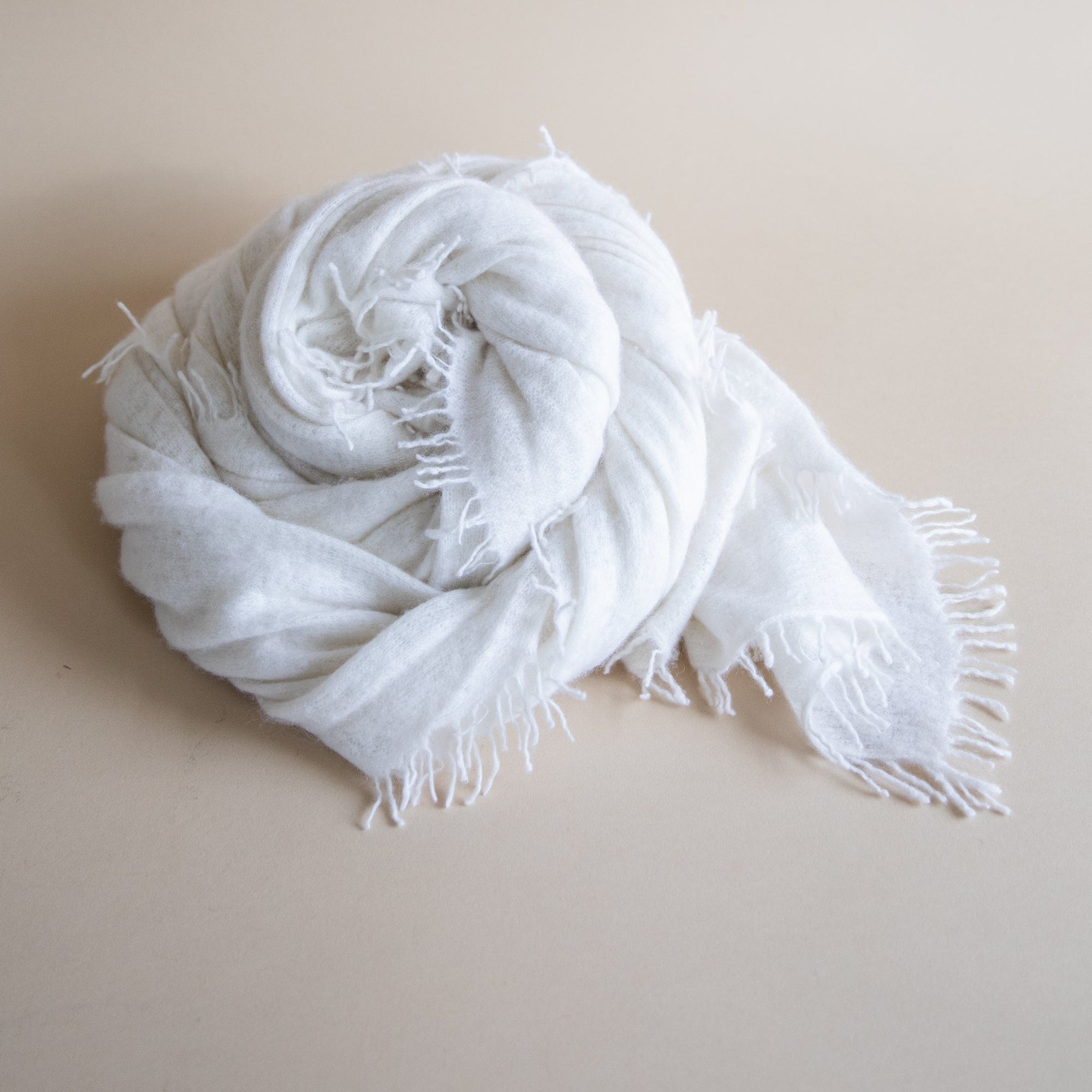 Organic John Patrick Scarves White Snow Cashmere Felted Scarf by Organic by John Patrick