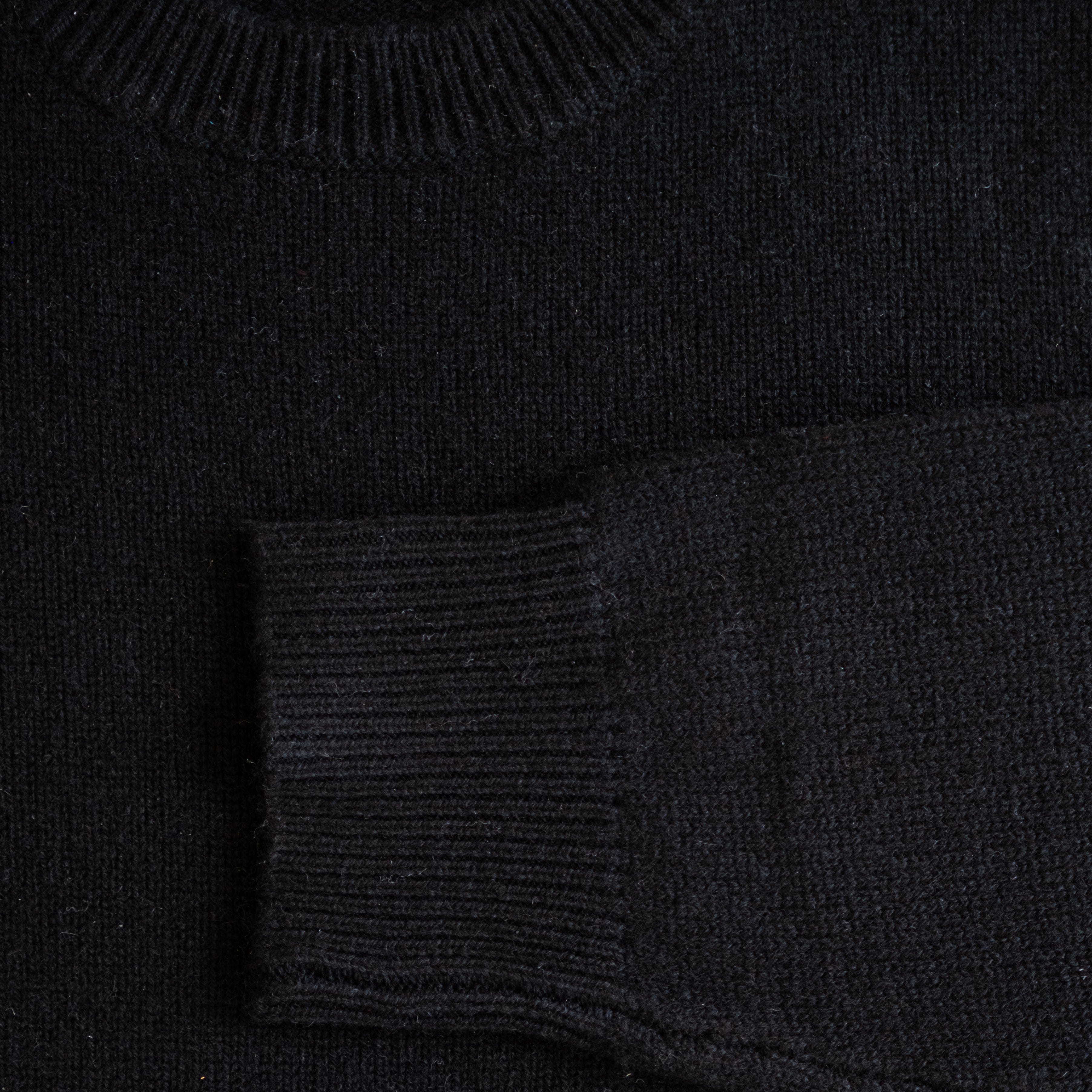 Organic John Patrick Sweaters Black Unisex Cashmere Pullover by Organic John Patrick