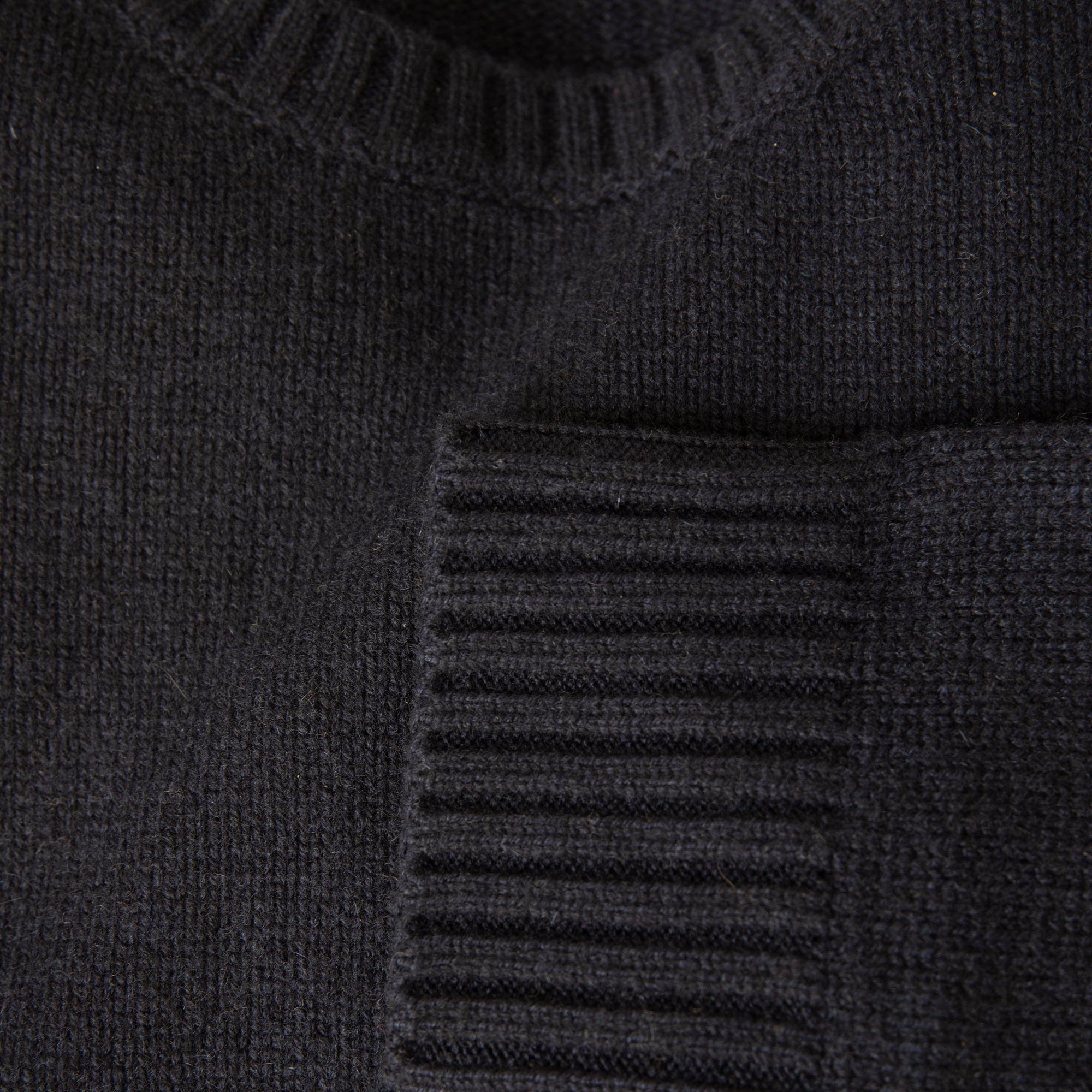 Organic John Patrick Sweaters Black / X-Small Cashmere Wide Pullover by Organic John Patrick