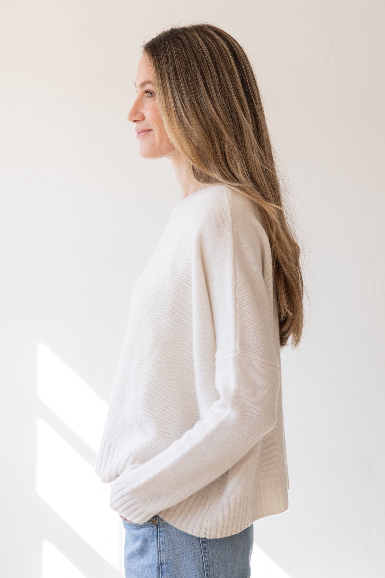 Organic John Patrick Sweaters Cashmere Wide Pullover by Organic by John Patrick in Off White