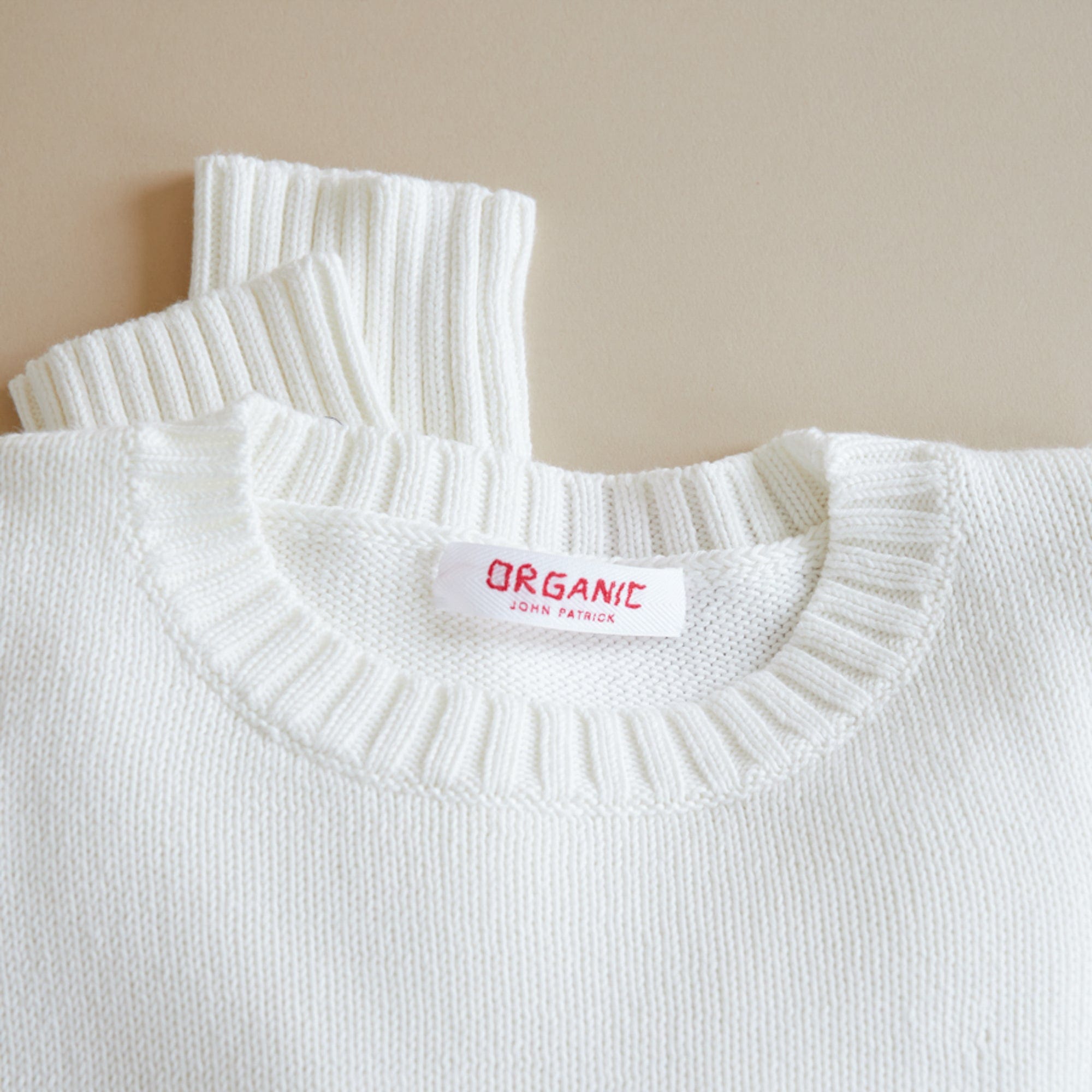 Organic John Patrick Sweaters Creme / X-Small Cotton Wide Pullover by Organic by John Patrick