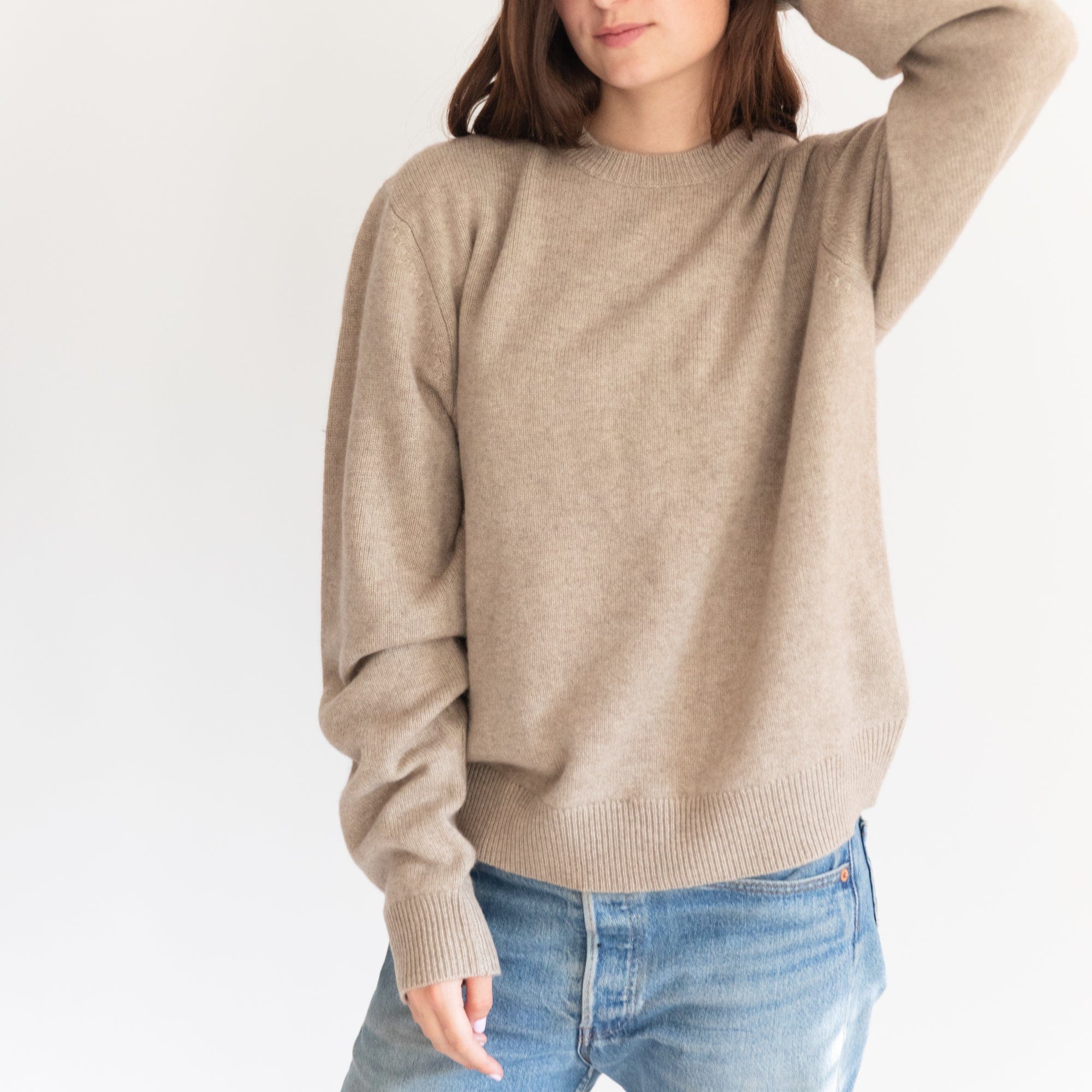 Organic John Patrick Sweaters Eco-Gravel Unisex Cashmere Pullover by Organic John Patrick