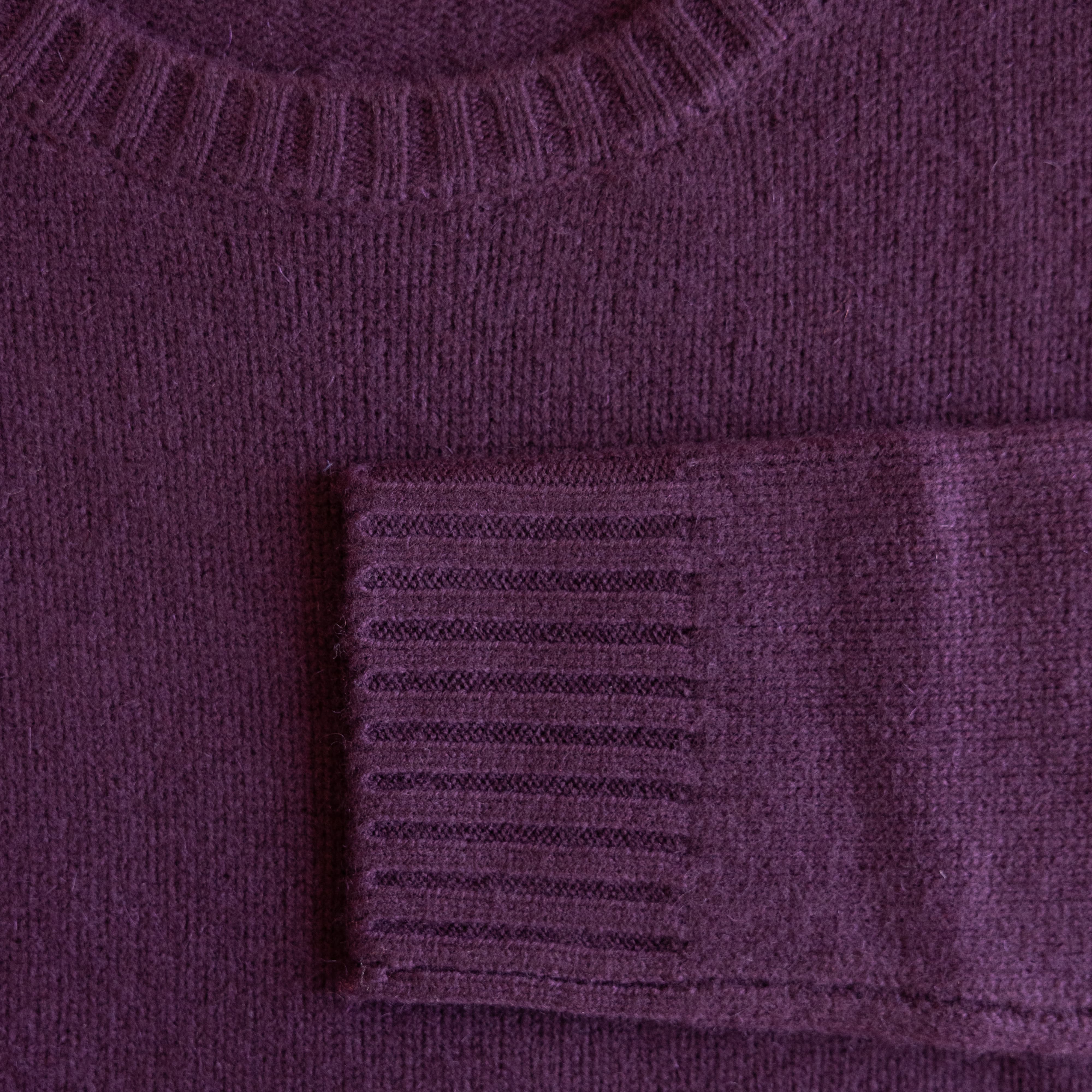Organic John Patrick Sweaters Eggplant / X-Small Cashmere Wide Pullover by Organic John Patrick