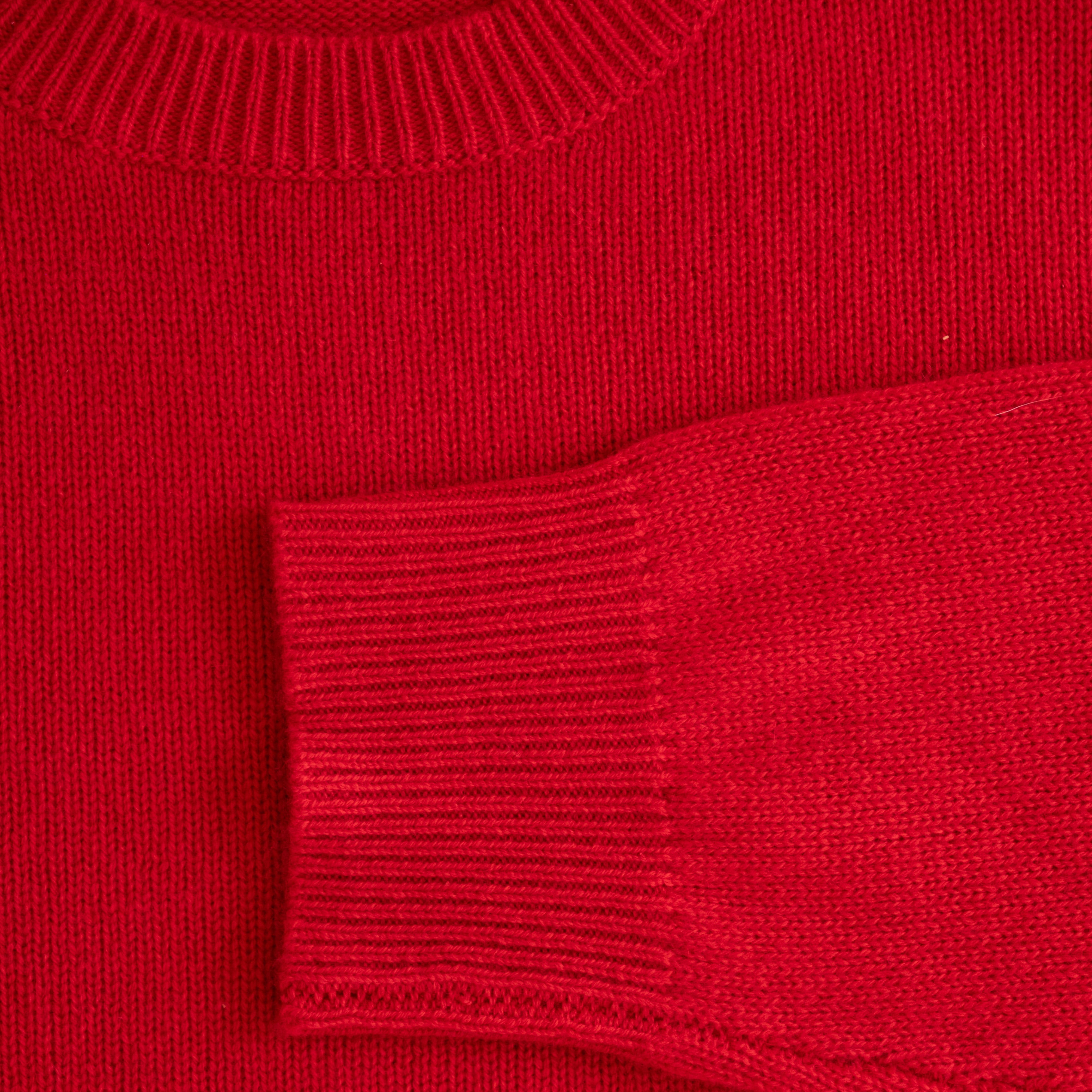 Organic John Patrick Sweaters Red Unisex Cashmere Pullover by Organic John Patrick