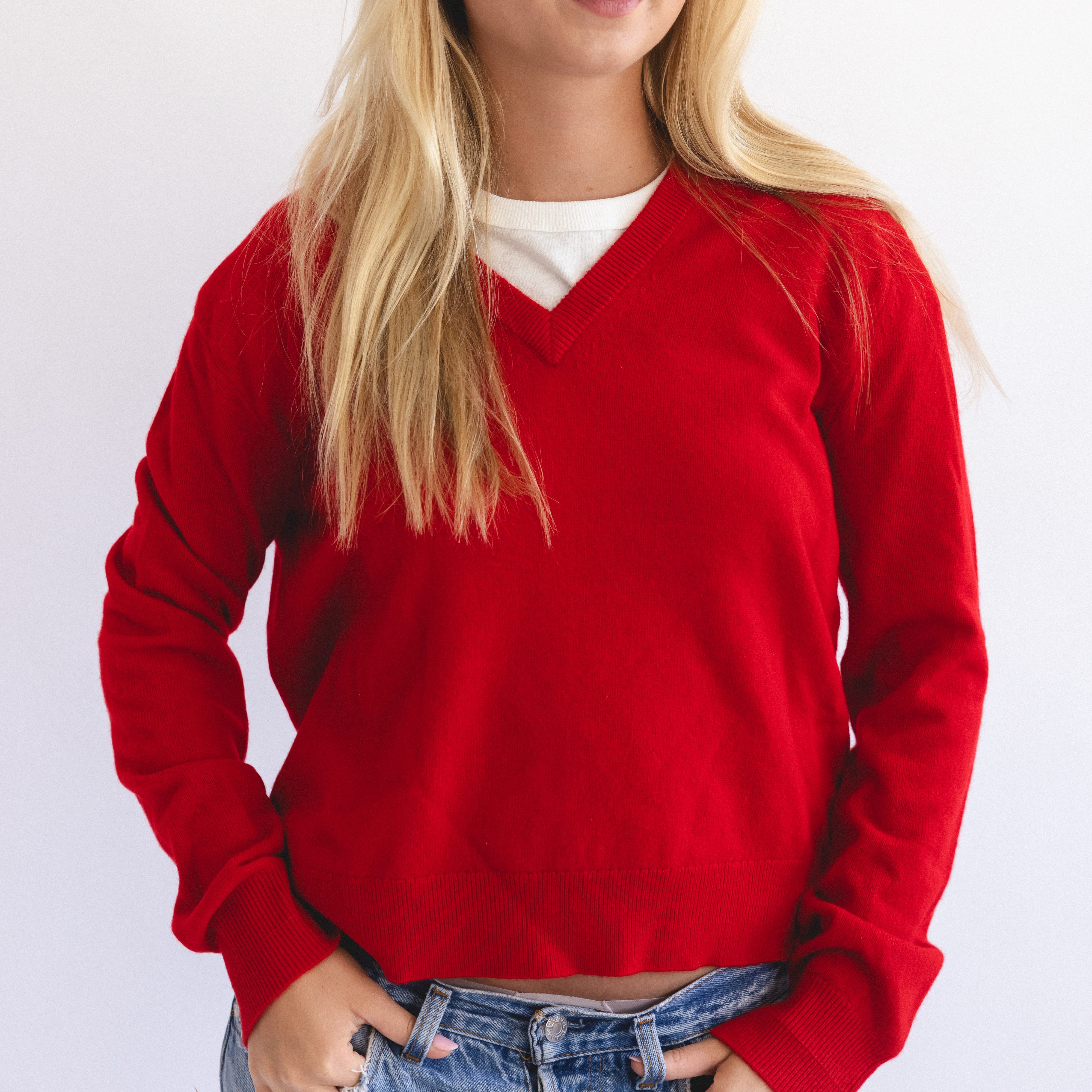 Organic John Patrick Sweaters V Neck Cashmere Pullover by Organic John Patrick
