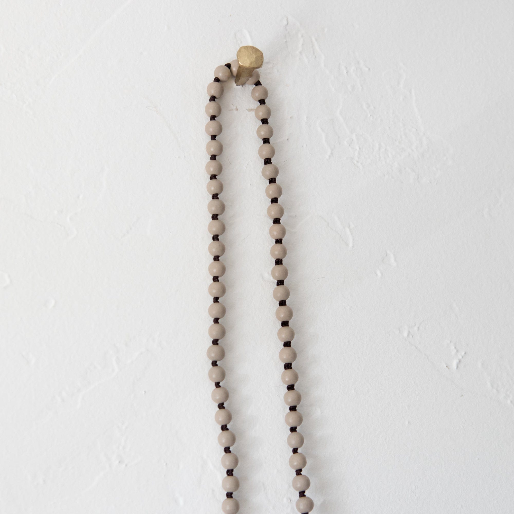 Ossa New York Tech Accessories Crossbody Phone Cord in Cement Wooden Beads