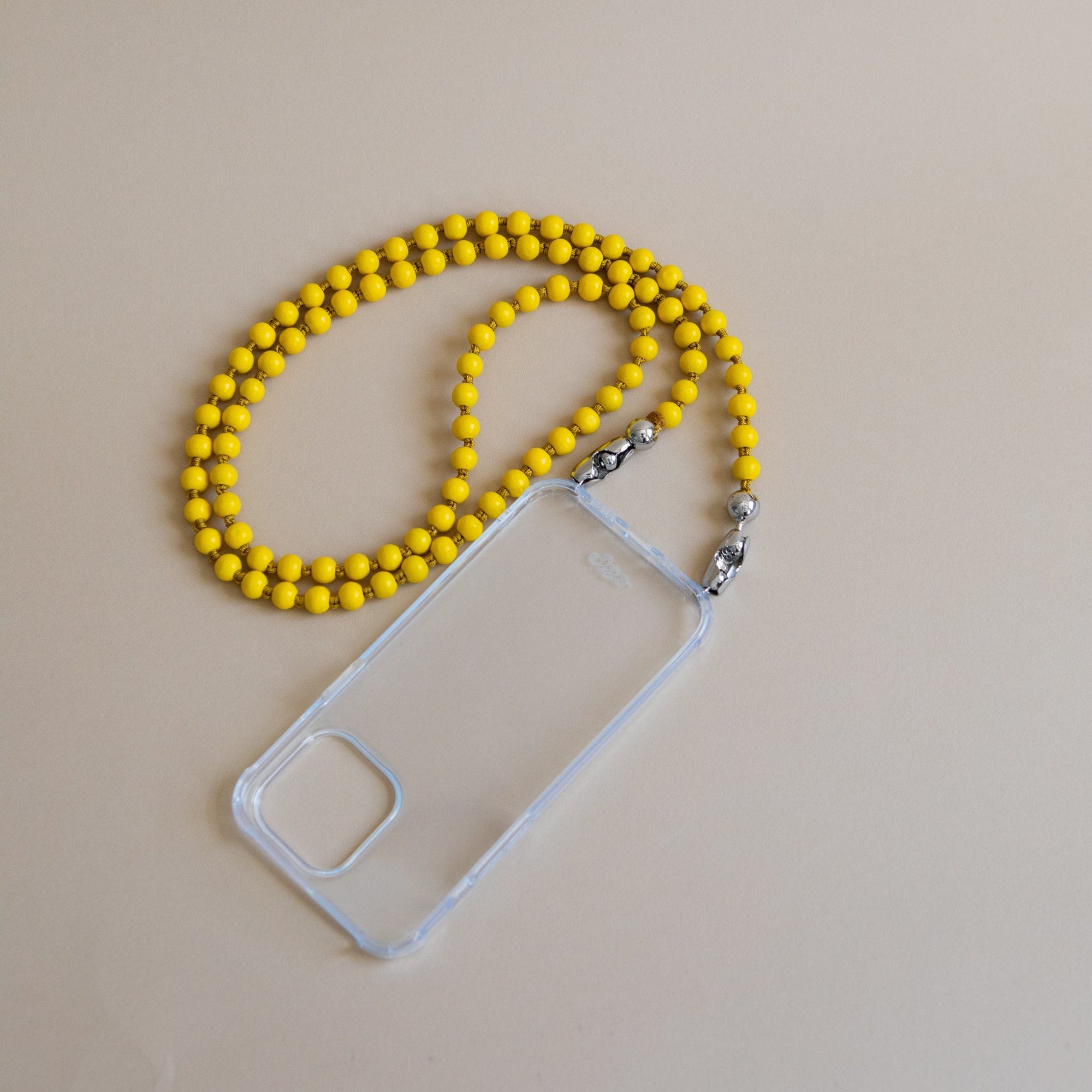 Ossa New York Tech Accessories Crossbody Phone Cord in Wooden Beads