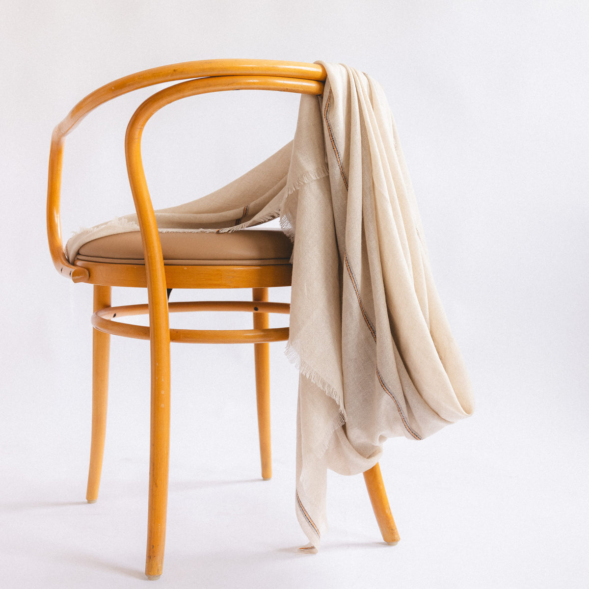 Oyuna Blankets + Throws Fine Fringed Cashmere Throw