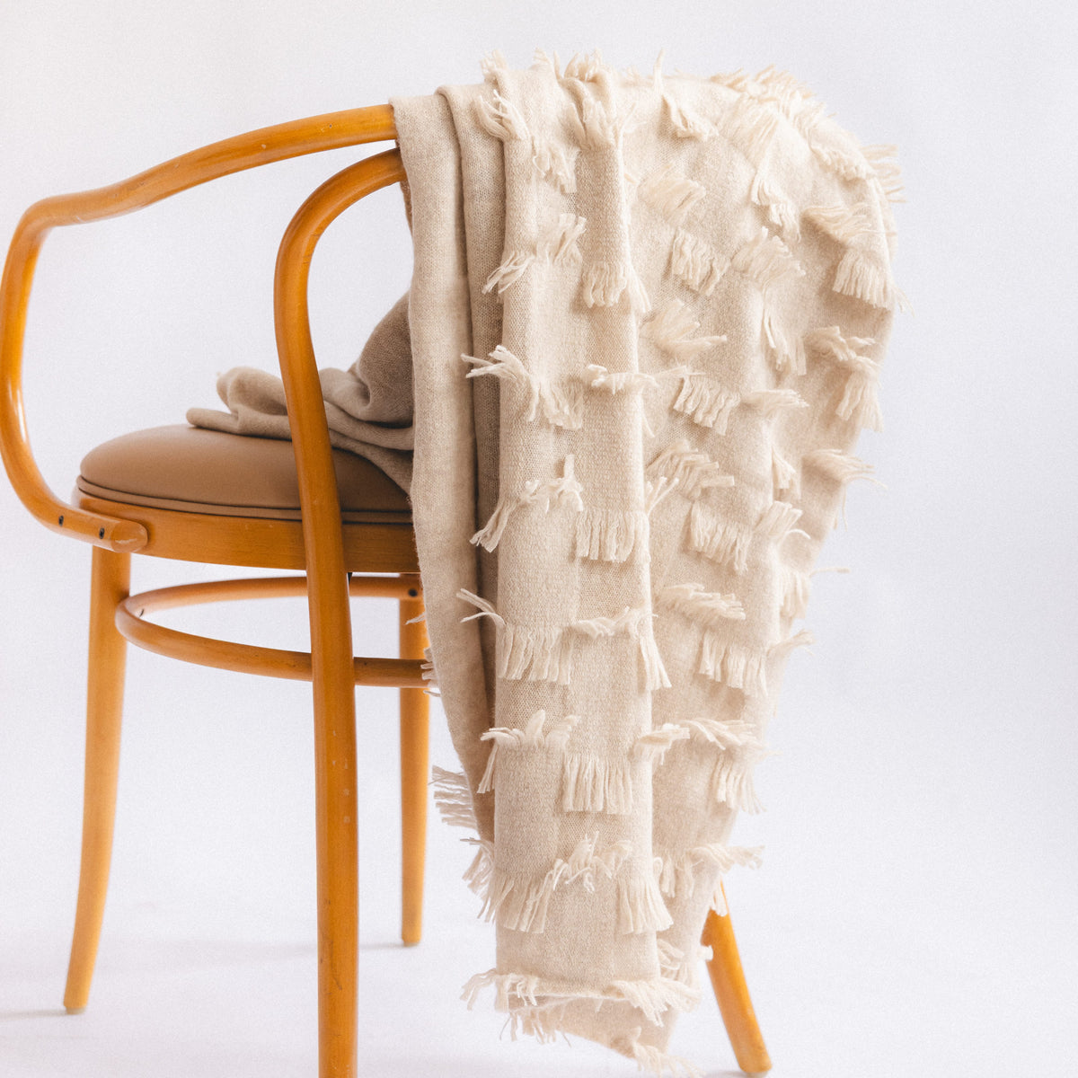 Oyuna Blankets + Throws Textured Cashmere Throw
