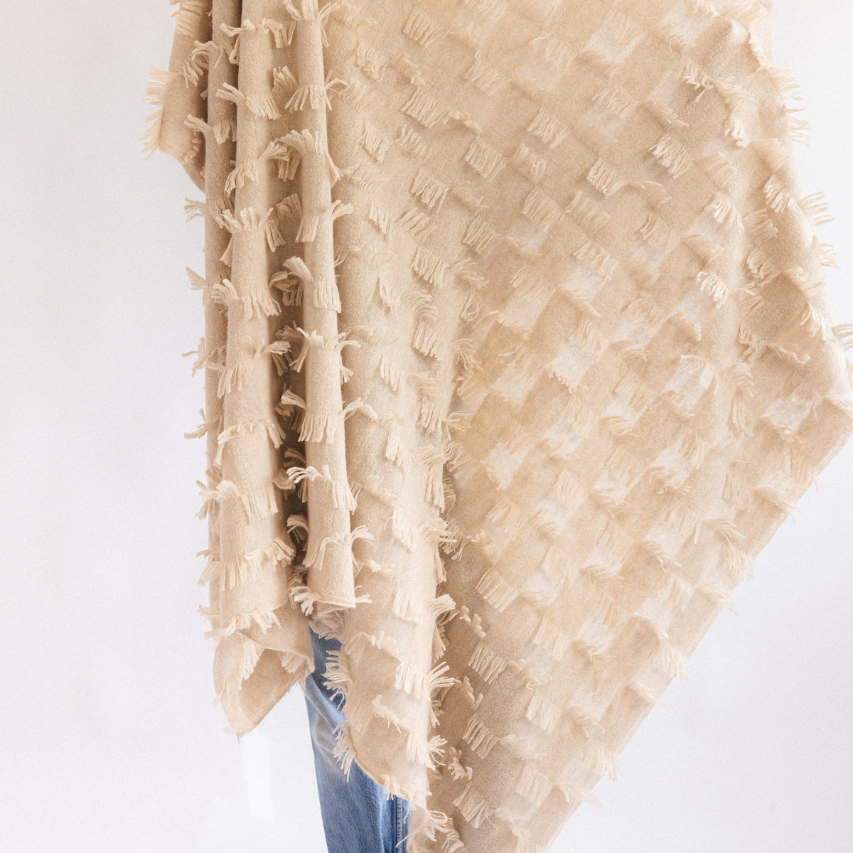 Oyuna Blankets + Throws Textured Cashmere Throw