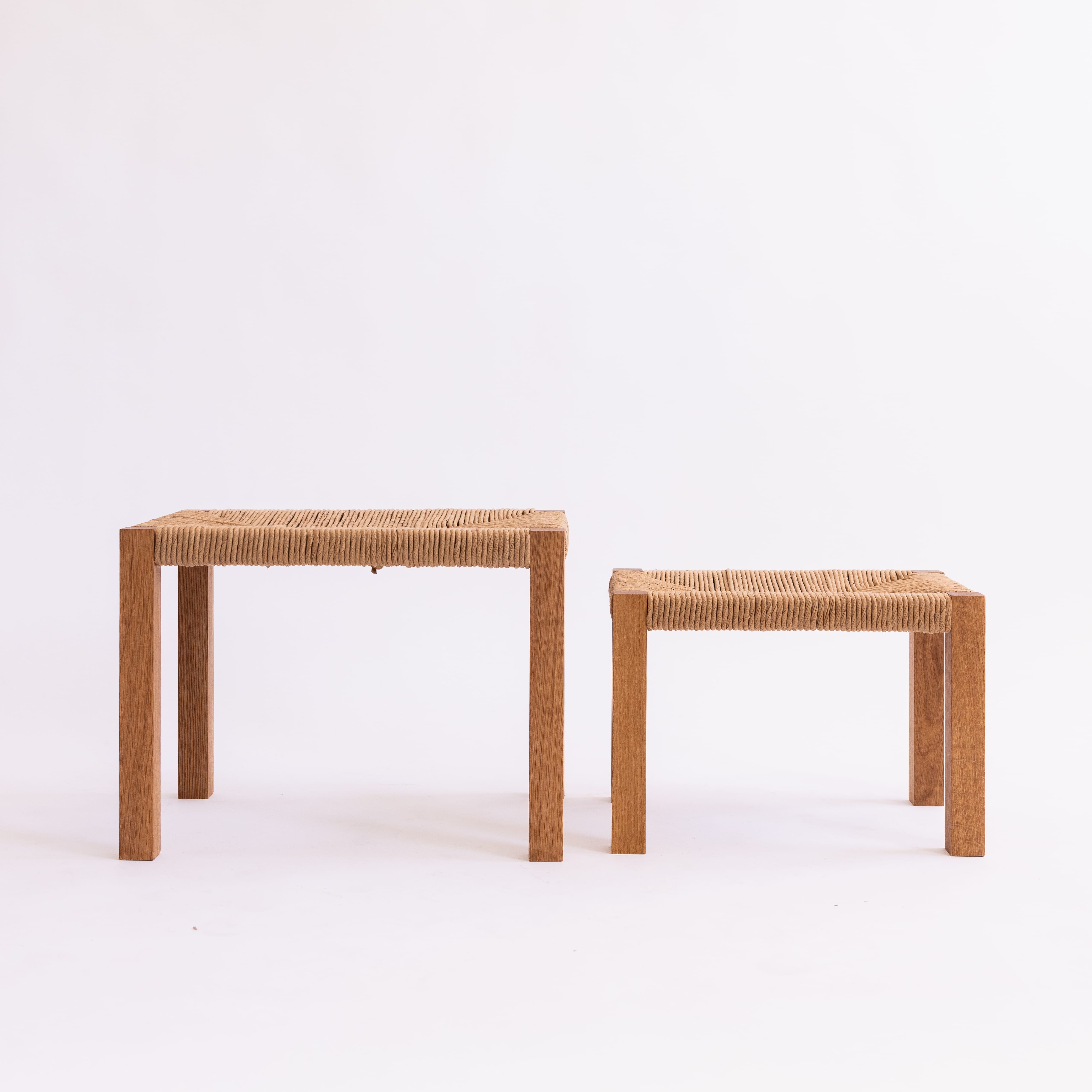 Paz Mastora Seating Oak / Small Woven Stool