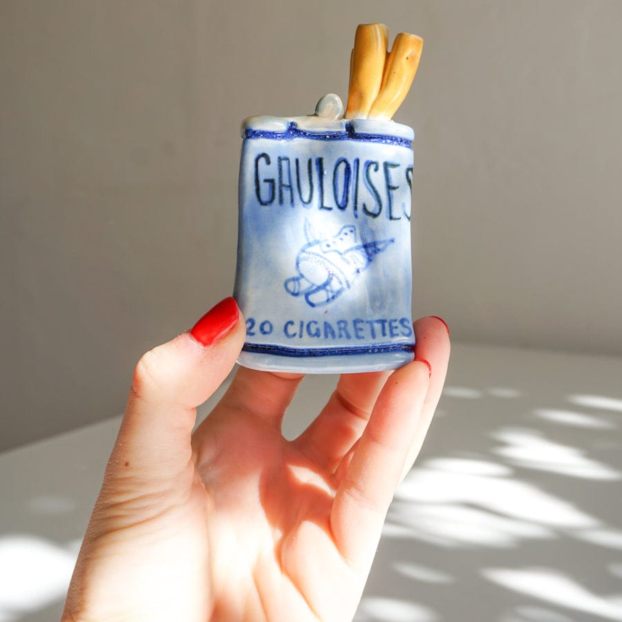 Pot Lady Objects Ceramic Cigarettes Gauloises