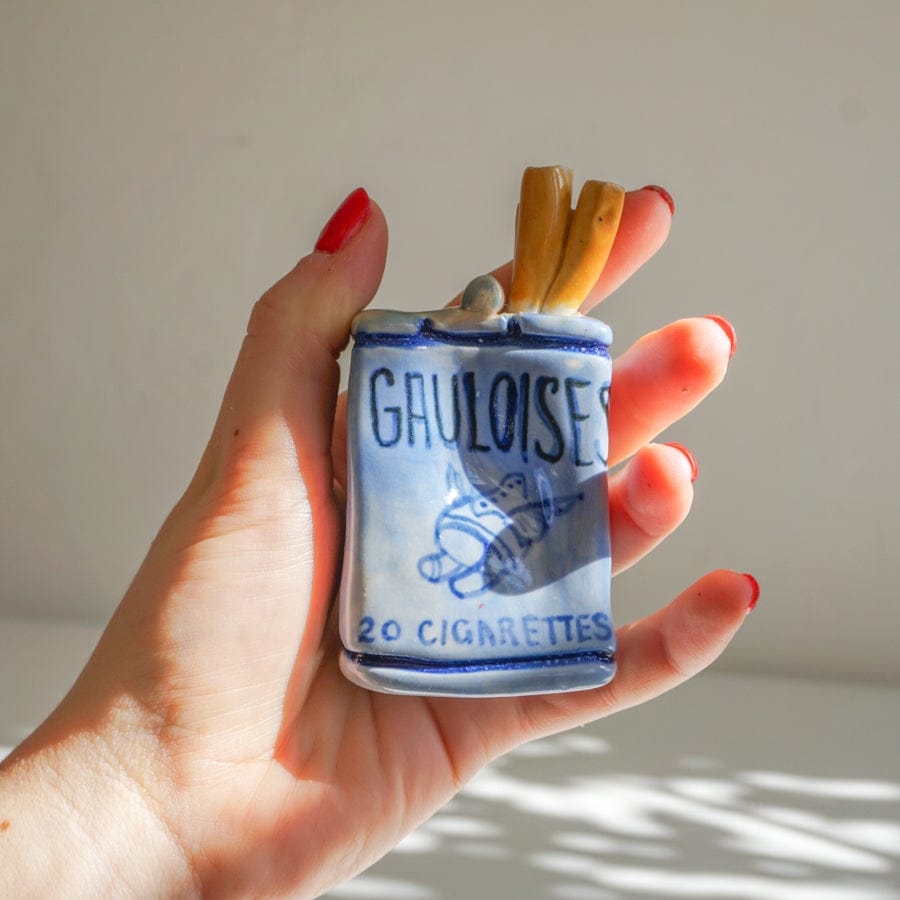 Pot Lady Objects Ceramic Cigarettes Gauloises