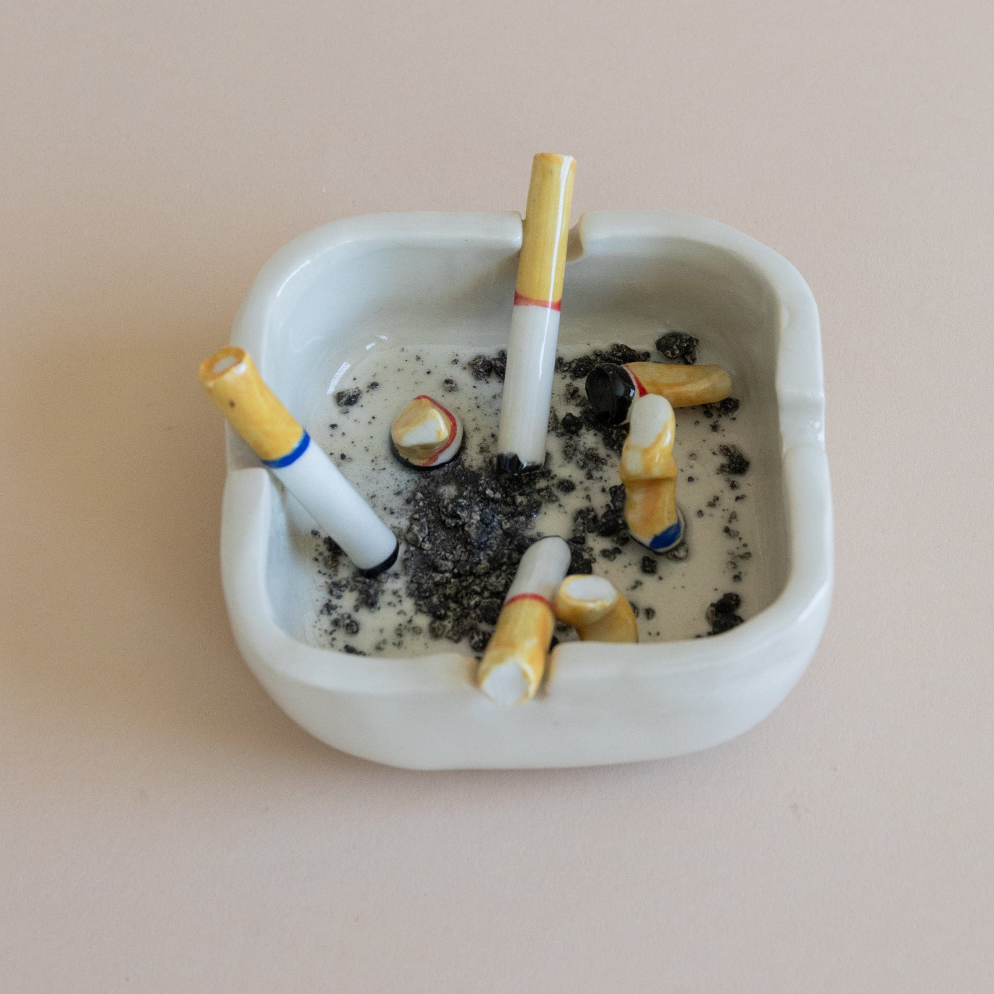 Pot Lady Objects Square Ceramic Ashtray