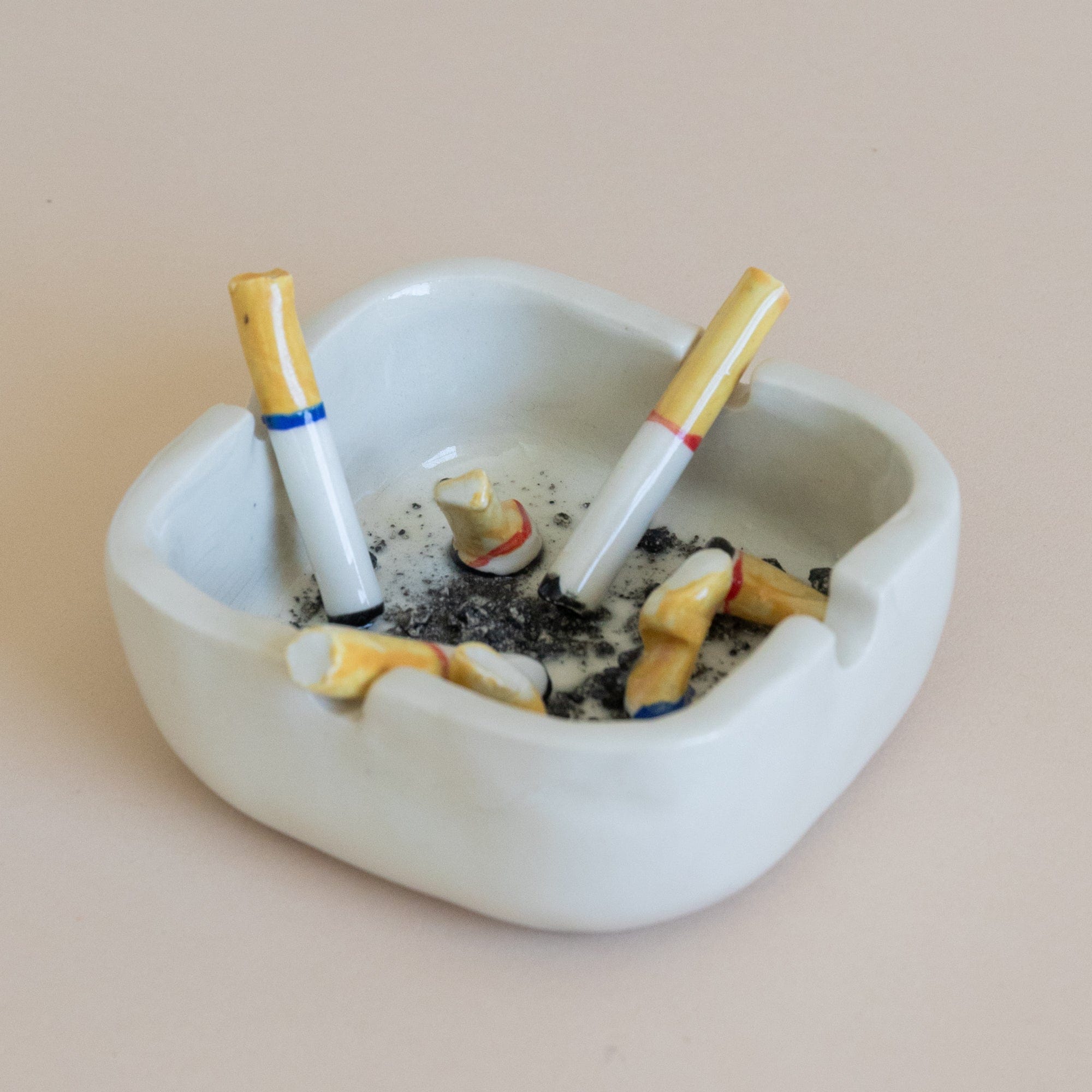 Pot Lady Objects Square Ceramic Ashtray