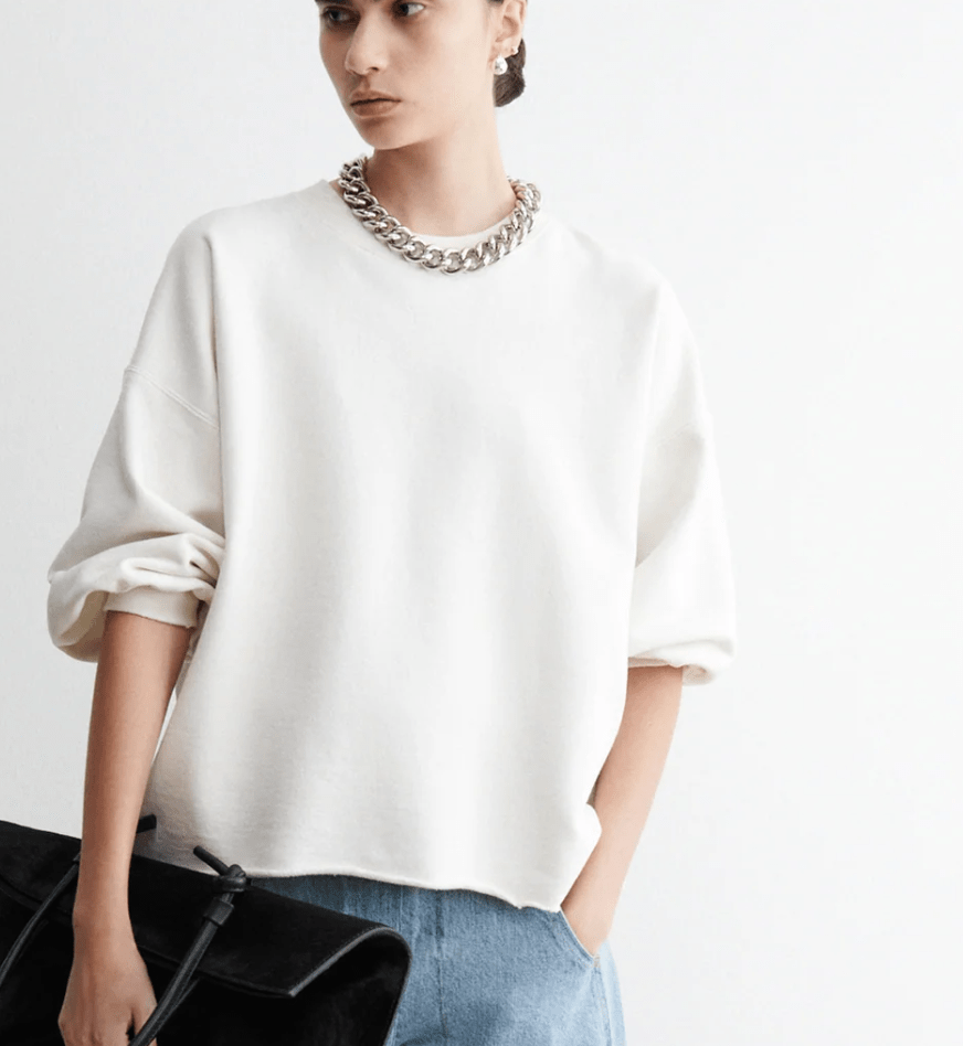 Rachel Comey Sweaters Dirty White / XS/S Fond Sweatshirt by Rachel Comey