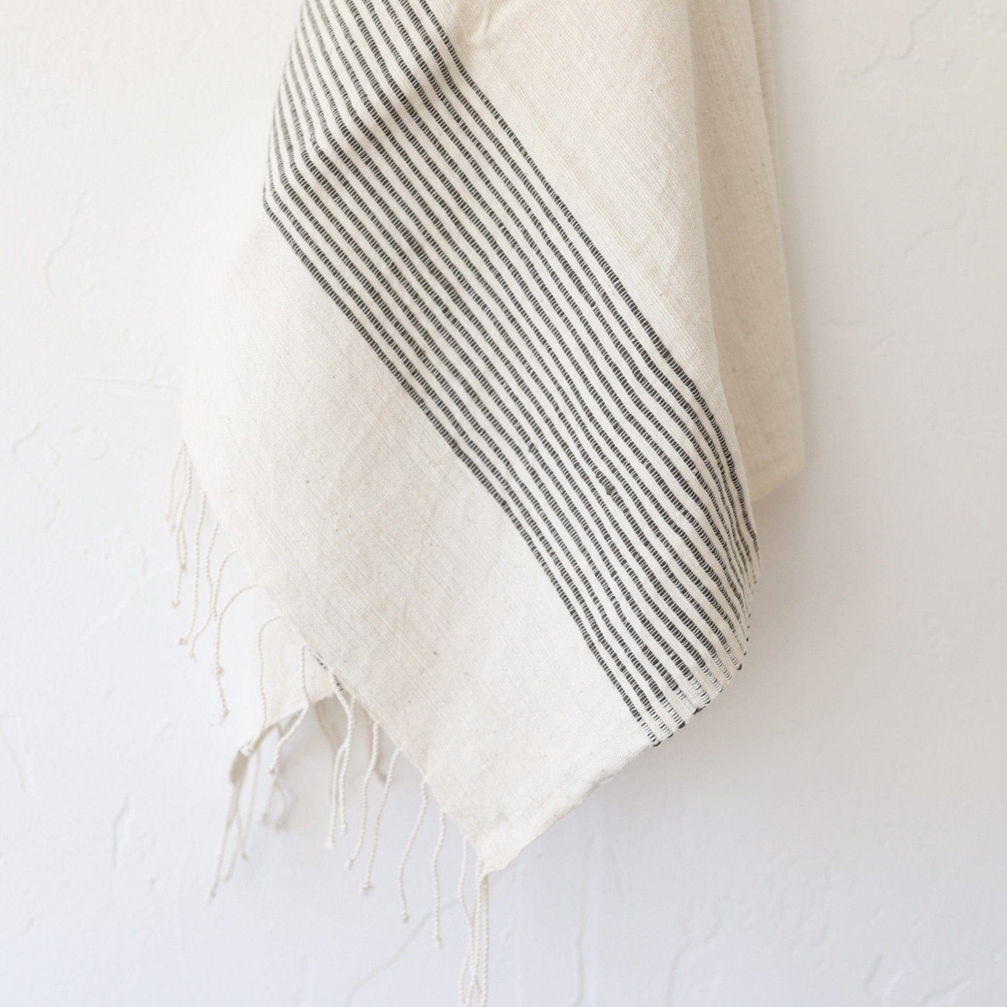 Riviera Hand Towel in Charcoal Stripes - +COOP