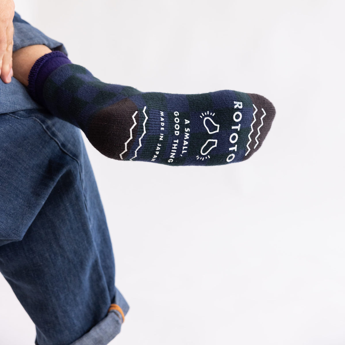 Rototo Socks Rototo Checkerboard Pile Socks