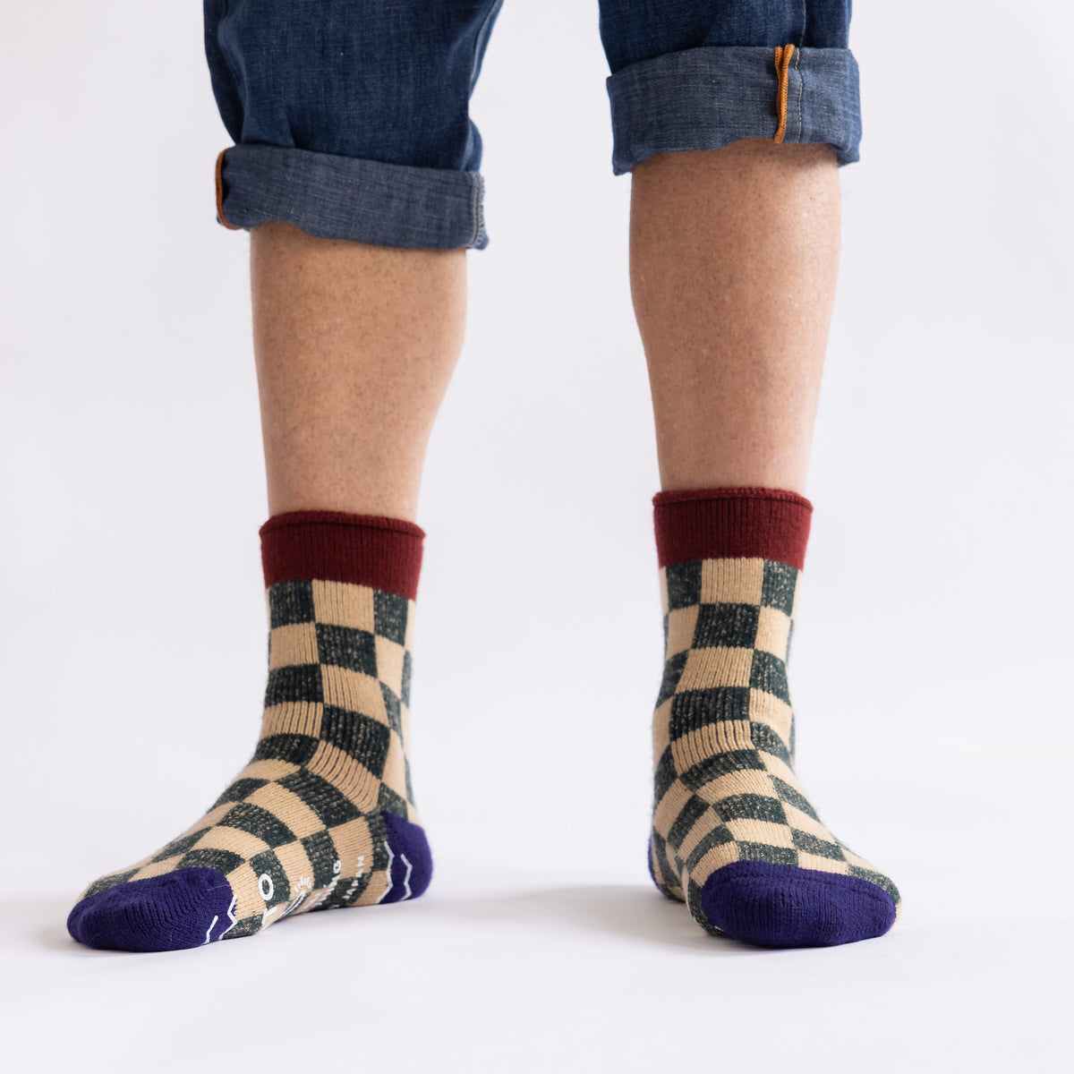 Rototo Socks Rototo Checkerboard Pile Socks