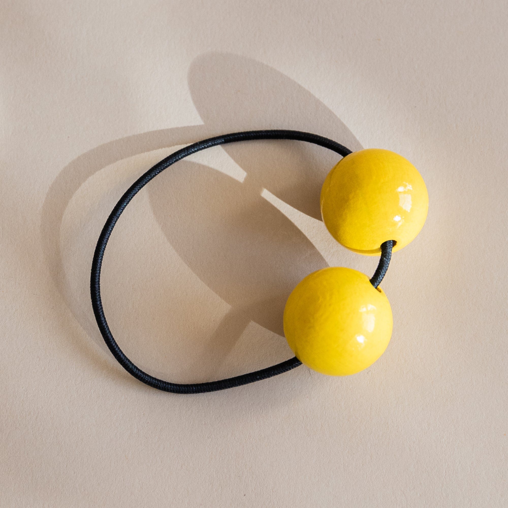 Saskia Diez Hair Yellow Wooden Hair Tie by Saskia Diez