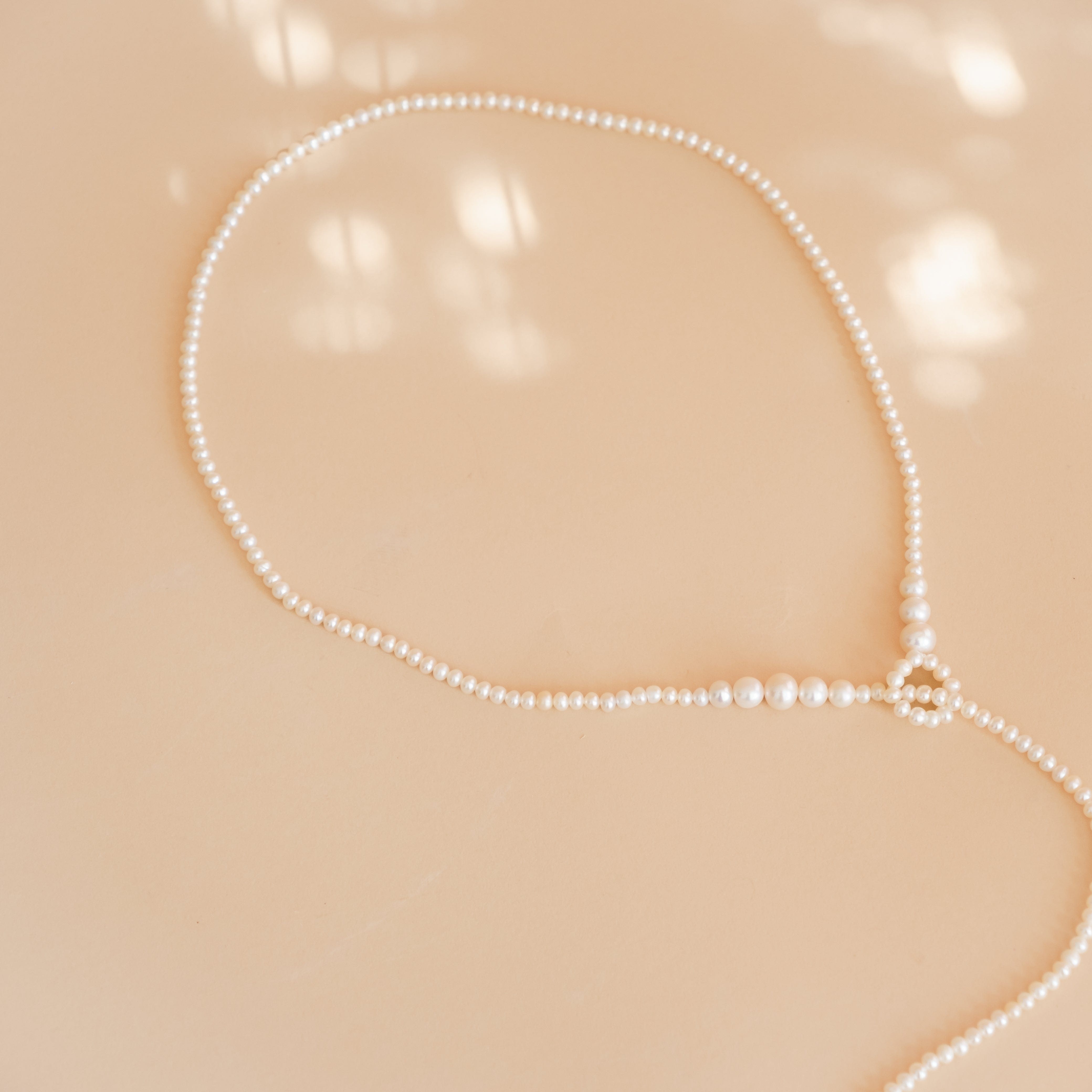 Drop Pearl Lasso Necklace