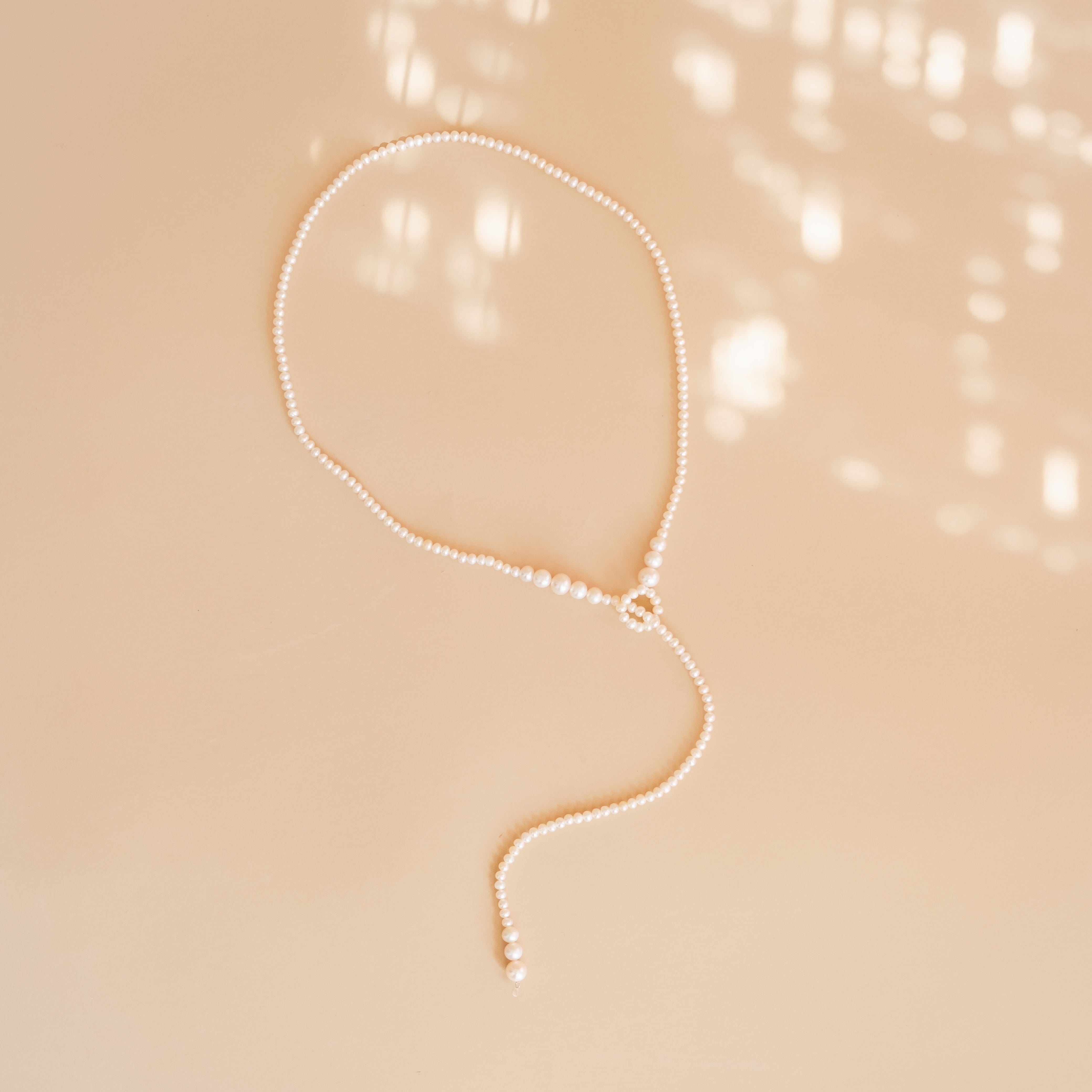 Saskia Diez Necklaces Drop Pearl Lasso Necklace