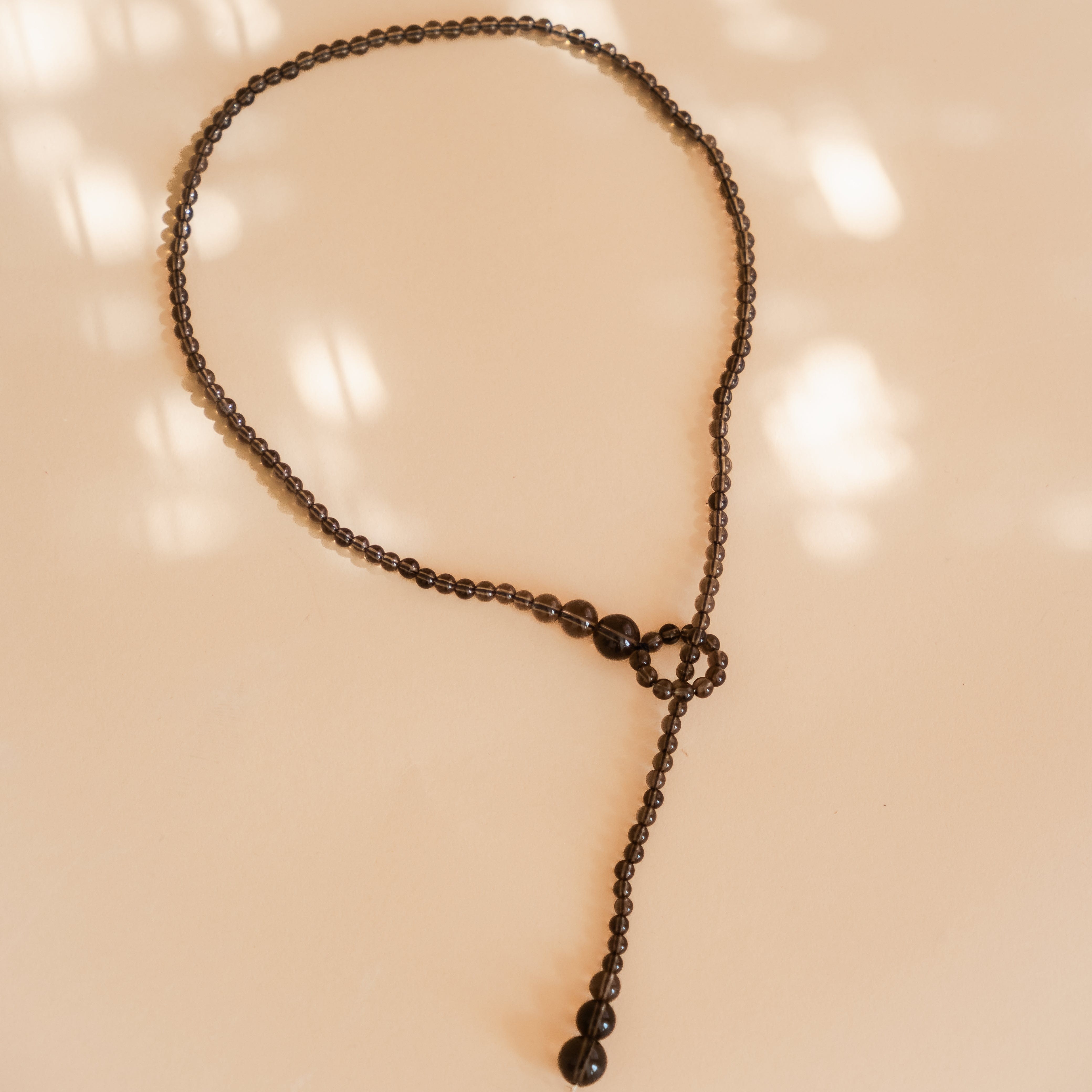 Saskia Diez Necklaces Smoky Quartz / Short Drop Lasso Necklace