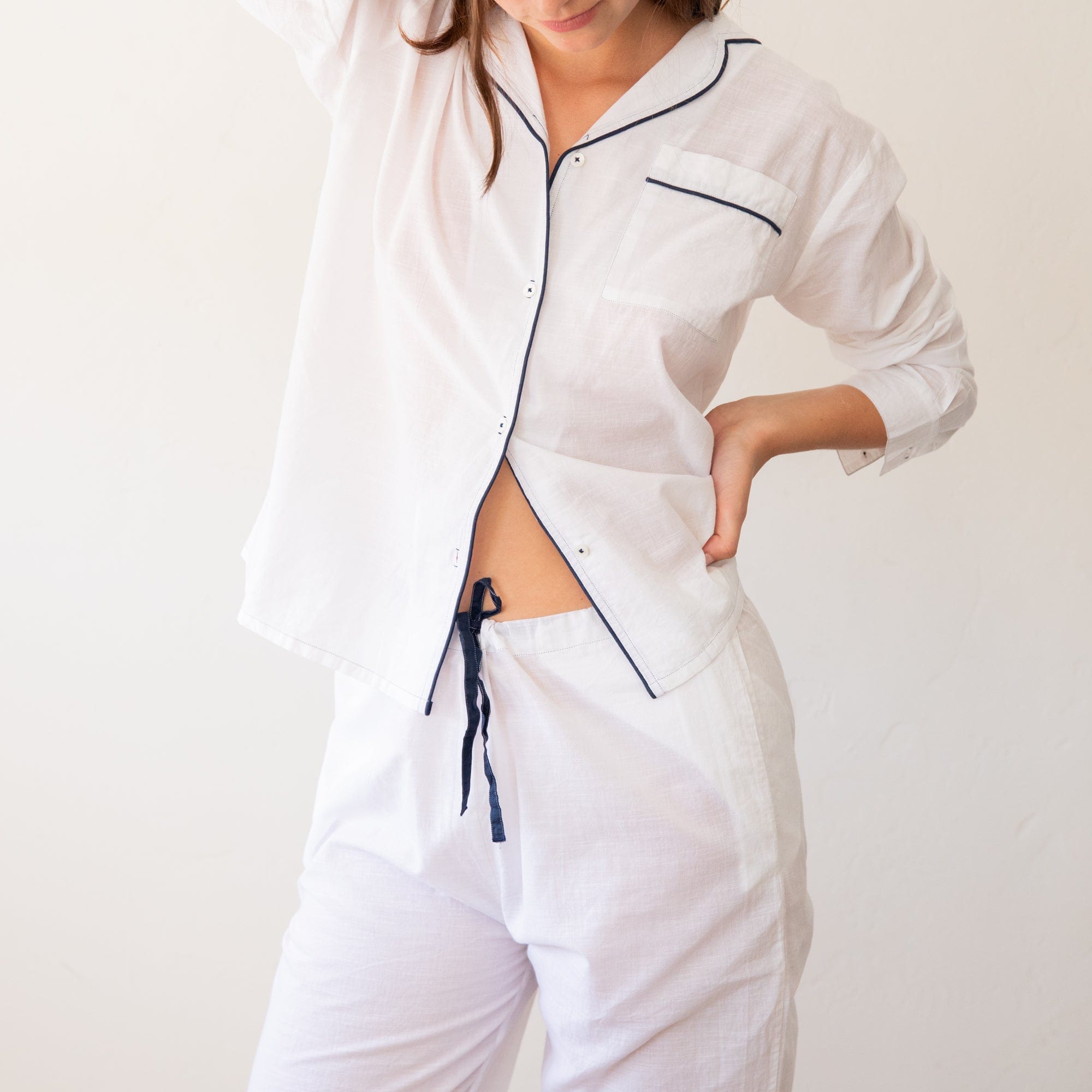 Scarlette Ateliers Sleepwear Maria / 1 - Small Classic Cotton Pajama Set by Scarlette Ateliers
