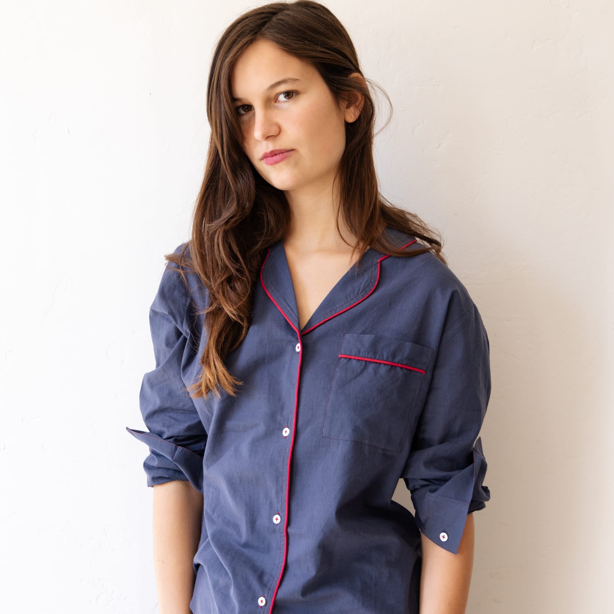 Scarlette Ateliers Sleepwear Mona / 1 - Small Classic Cotton Pajama Set by Scarlette Ateliers