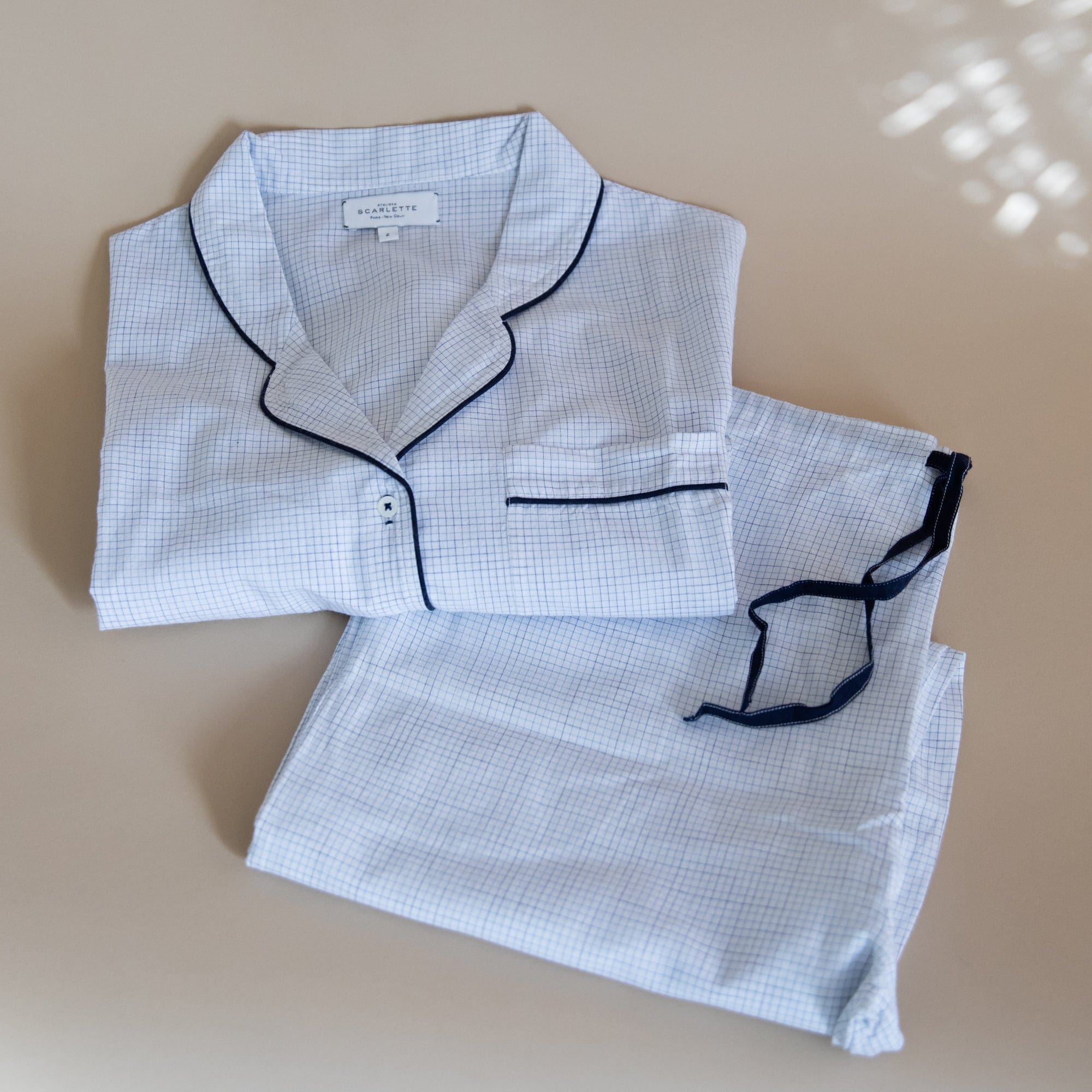 Scarlette Ateliers Sleepwear Paul / 1 - Small Classic Cotton Pajama Set by Scarlette Ateliers