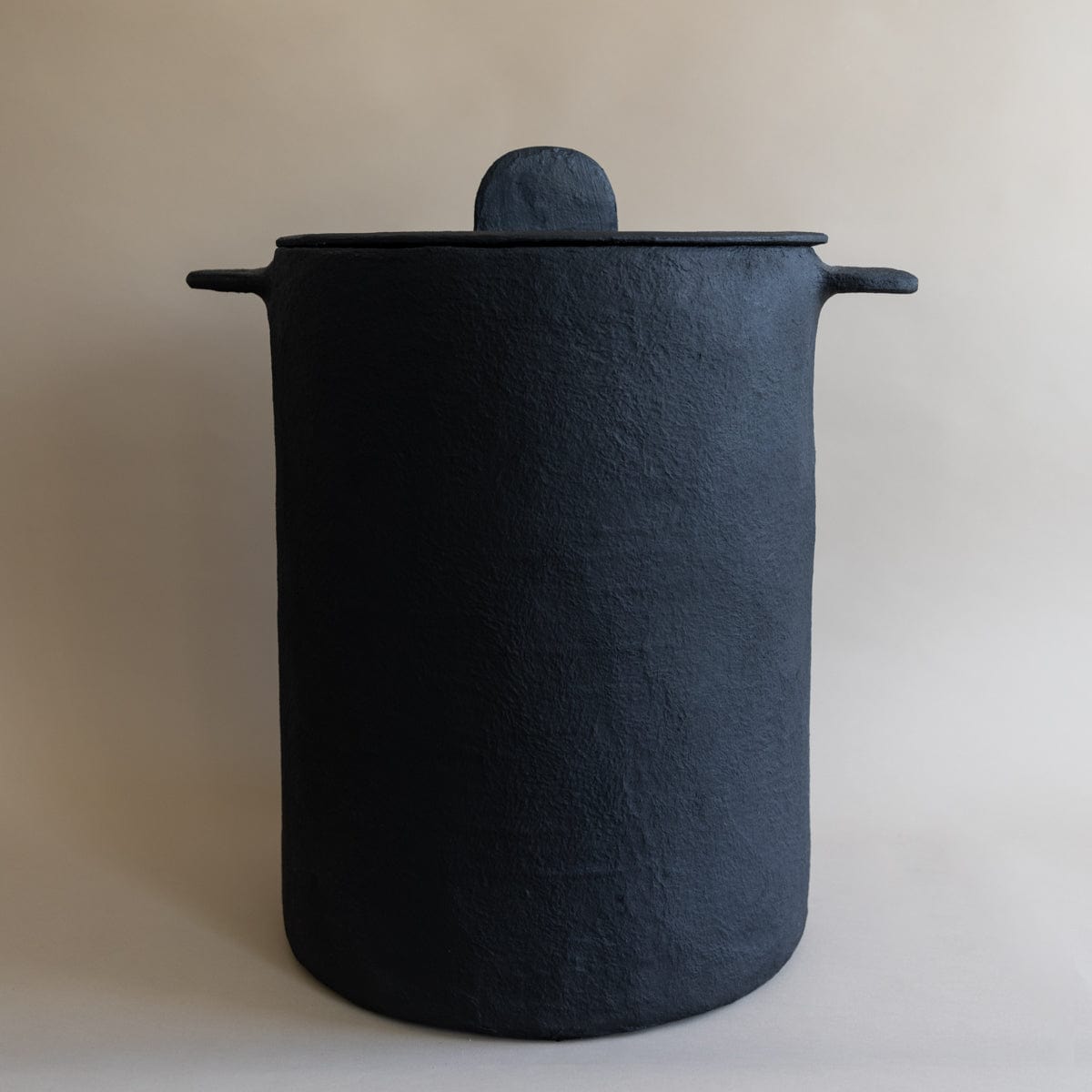 Serax Bins Large - Black Paper Mache Bin by Marie Michielssen