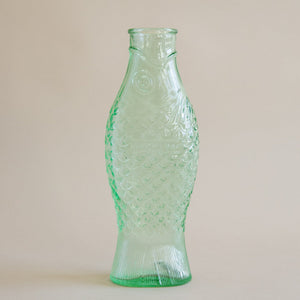 Glass Fish Shaped Pitcher - Green