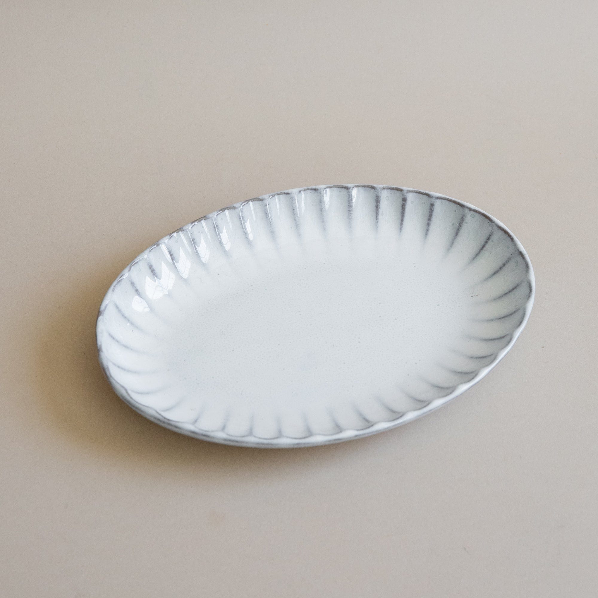 Serax Serveware Inku Oval Serving Plate in Cream