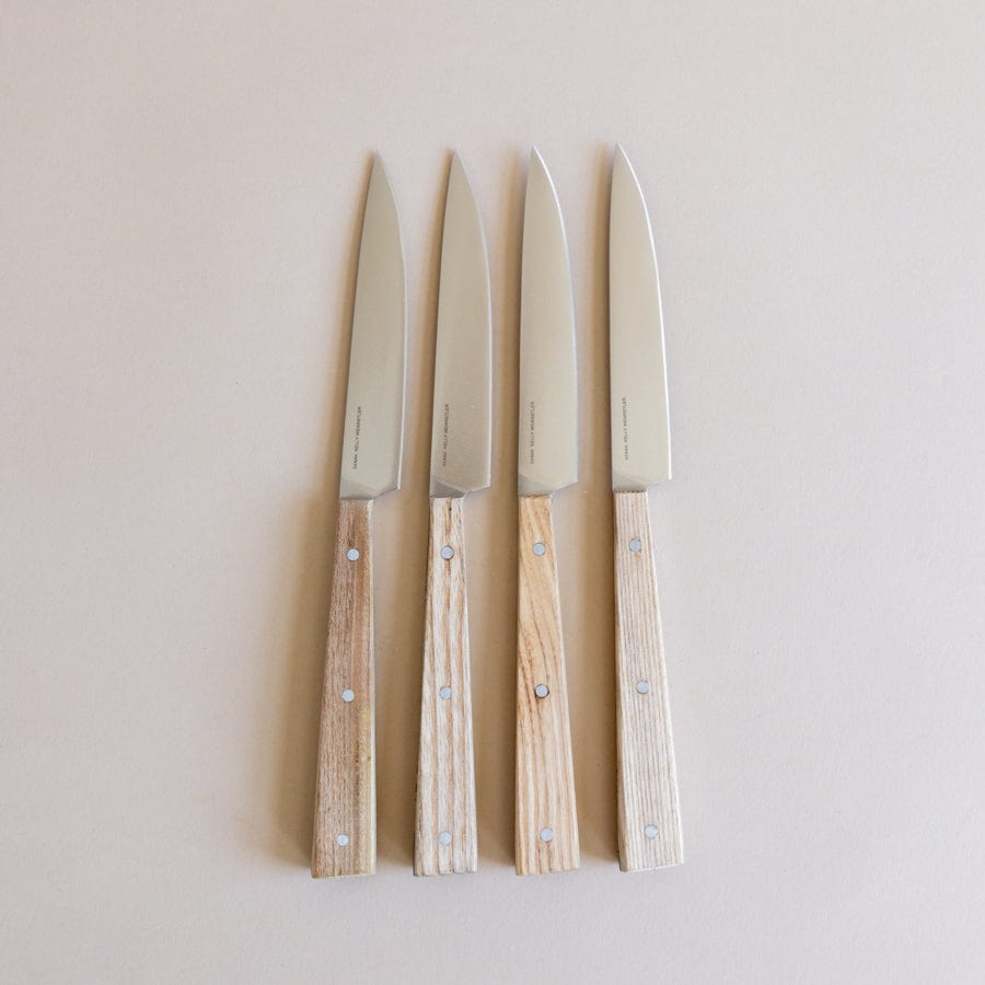 serax Utensils White Ash Steak Knives Set by Kelly Wearstler