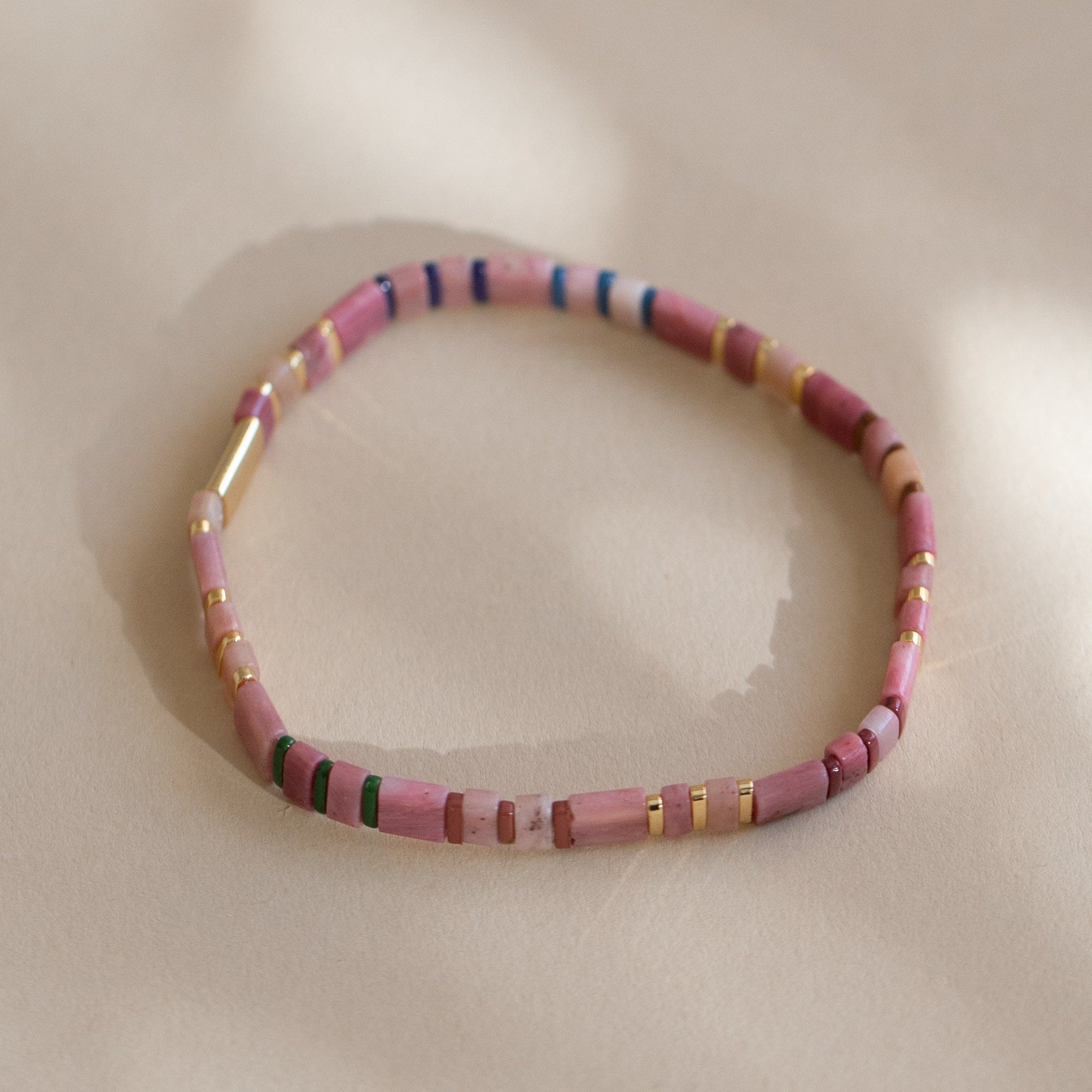 shashi Bracelets Rhodonite Tilu Beaded Bracelet