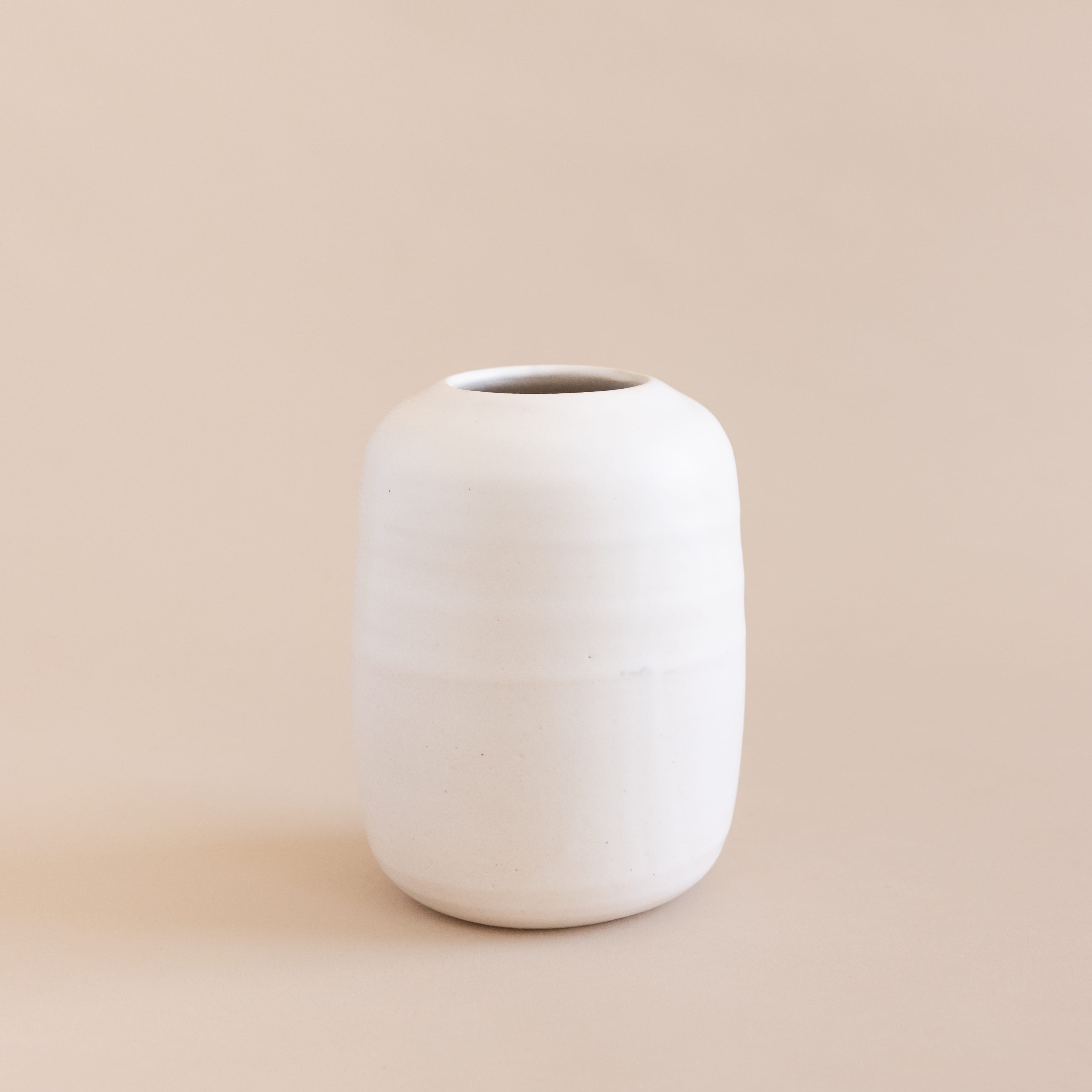 Sheldon Ceramics Everyday Eggshell / Large Ceramic Oval Vase